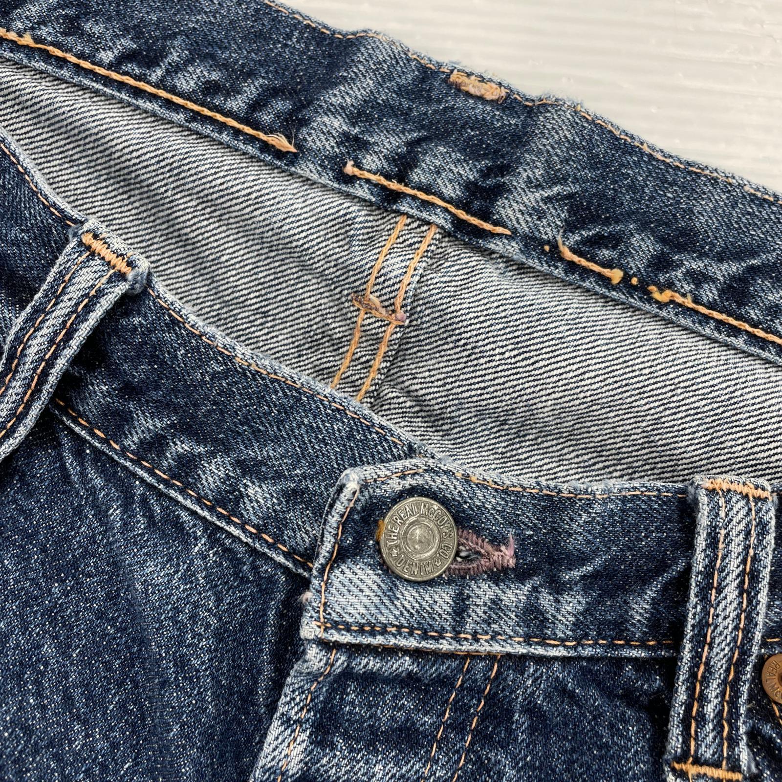 デニムパンツ REAL McCOY’S デニムパンツ Lot001 (W32L34) 32 ネイビー