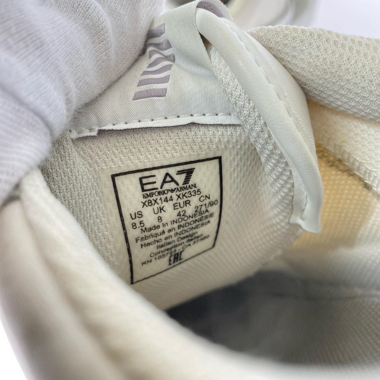 スニーカー EA7 COURT PREMIUM ローカット スウェード US8.5 ホワイト