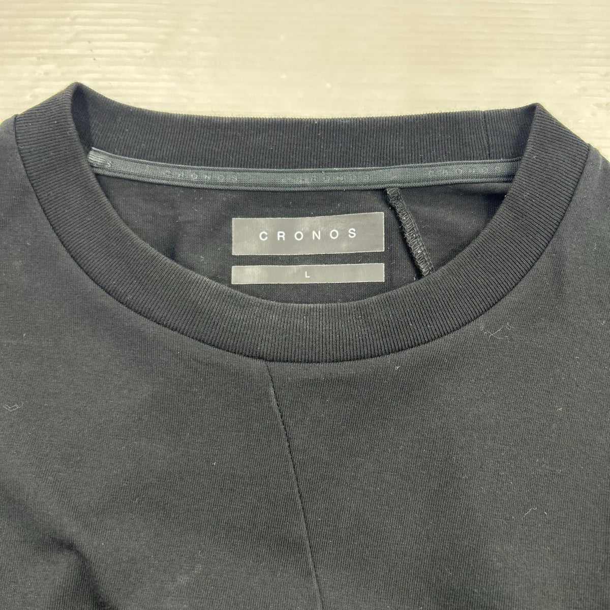 長袖Ｔシャツ CRONOS L/S ｶｯﾄｿｰ 黒 L ブラック