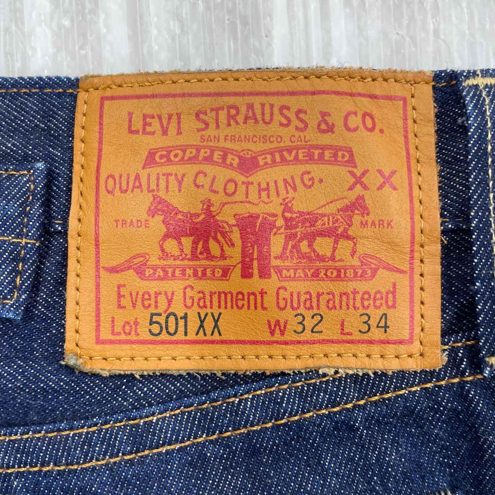 デニムパンツ Levi's LVC 1937モデル 501XX デニムパンツ W32L34 インディゴ 32