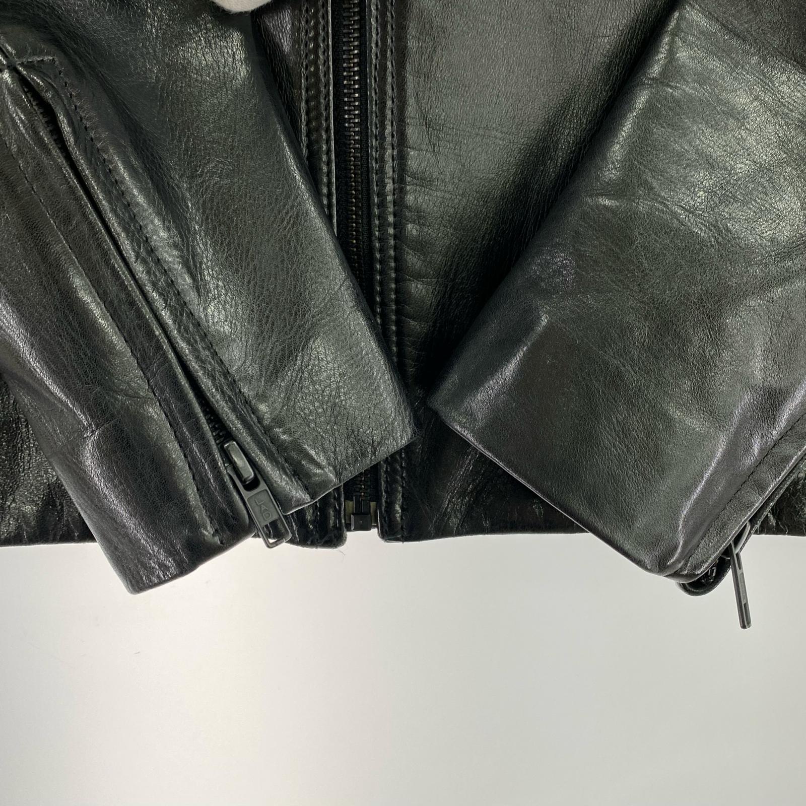 レザージャケット HORSE LEATHER RIDERS JACKET (42) 42 ブラック