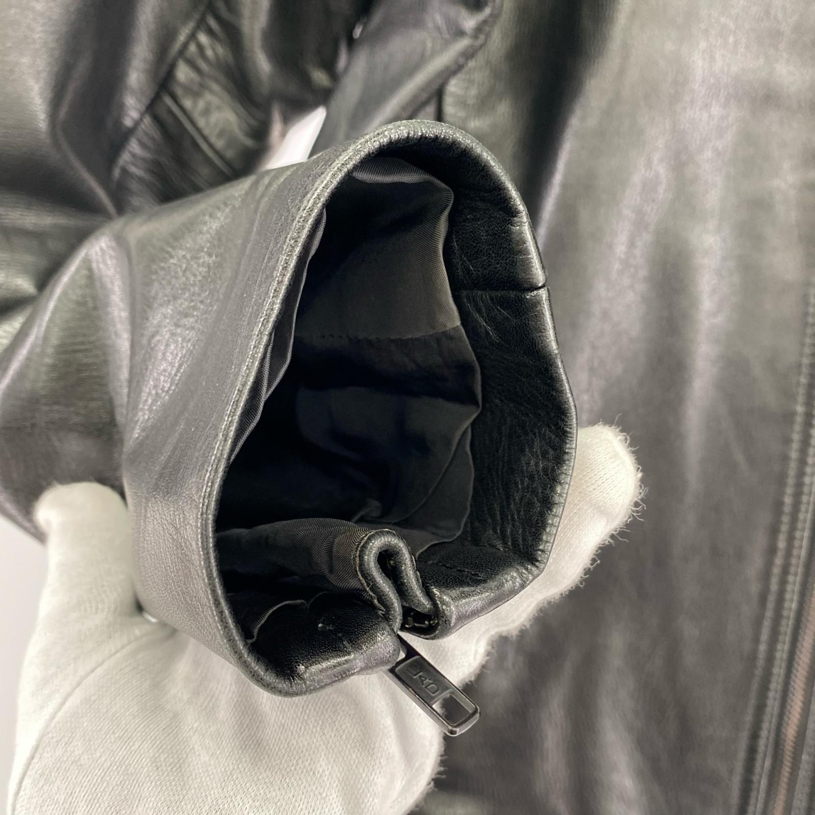 レザージャケット HORSE LEATHER RIDERS JACKET (42) 42 ブラック
