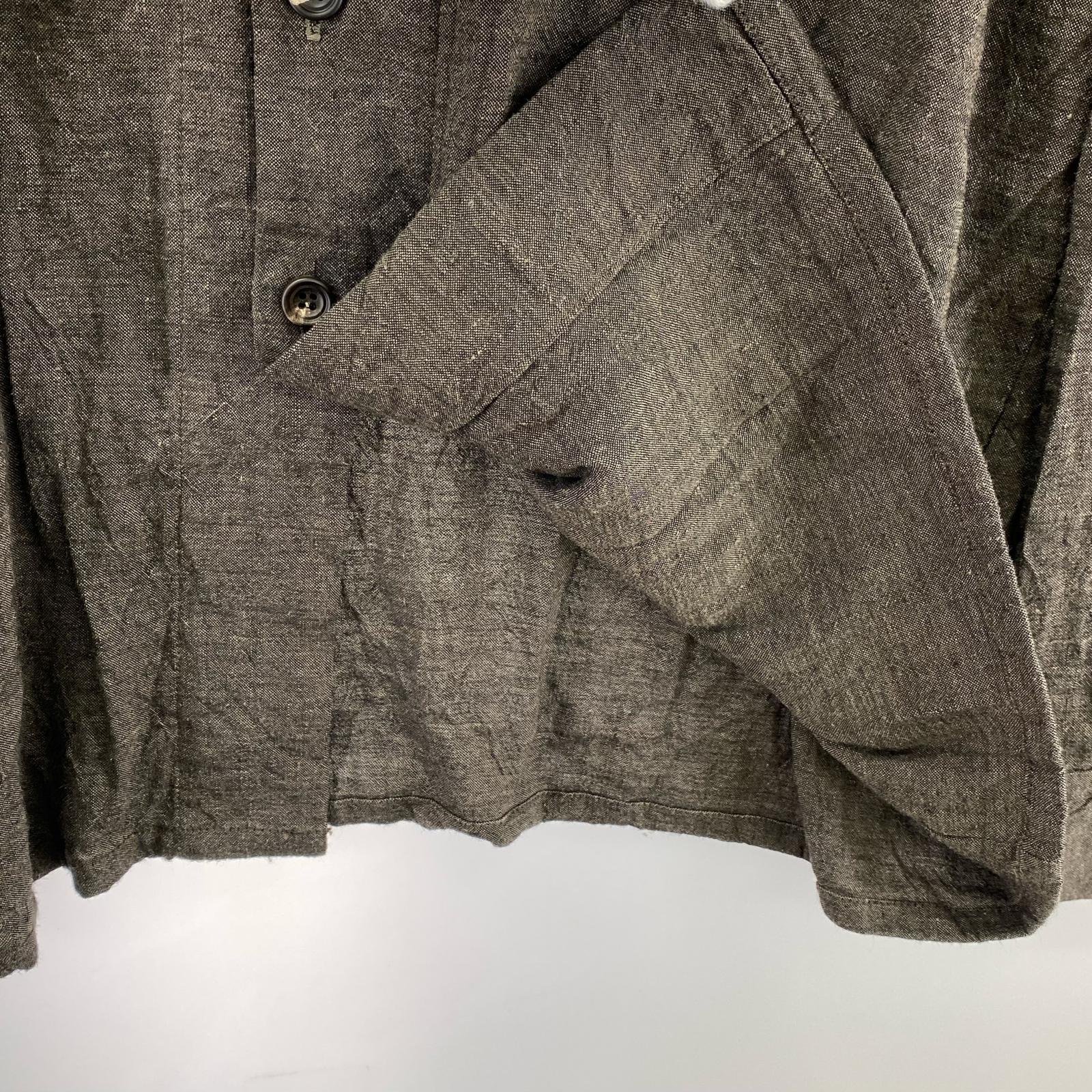 長袖シャツ DSECOND Linen Bamboo Shirt (L) L グレー
