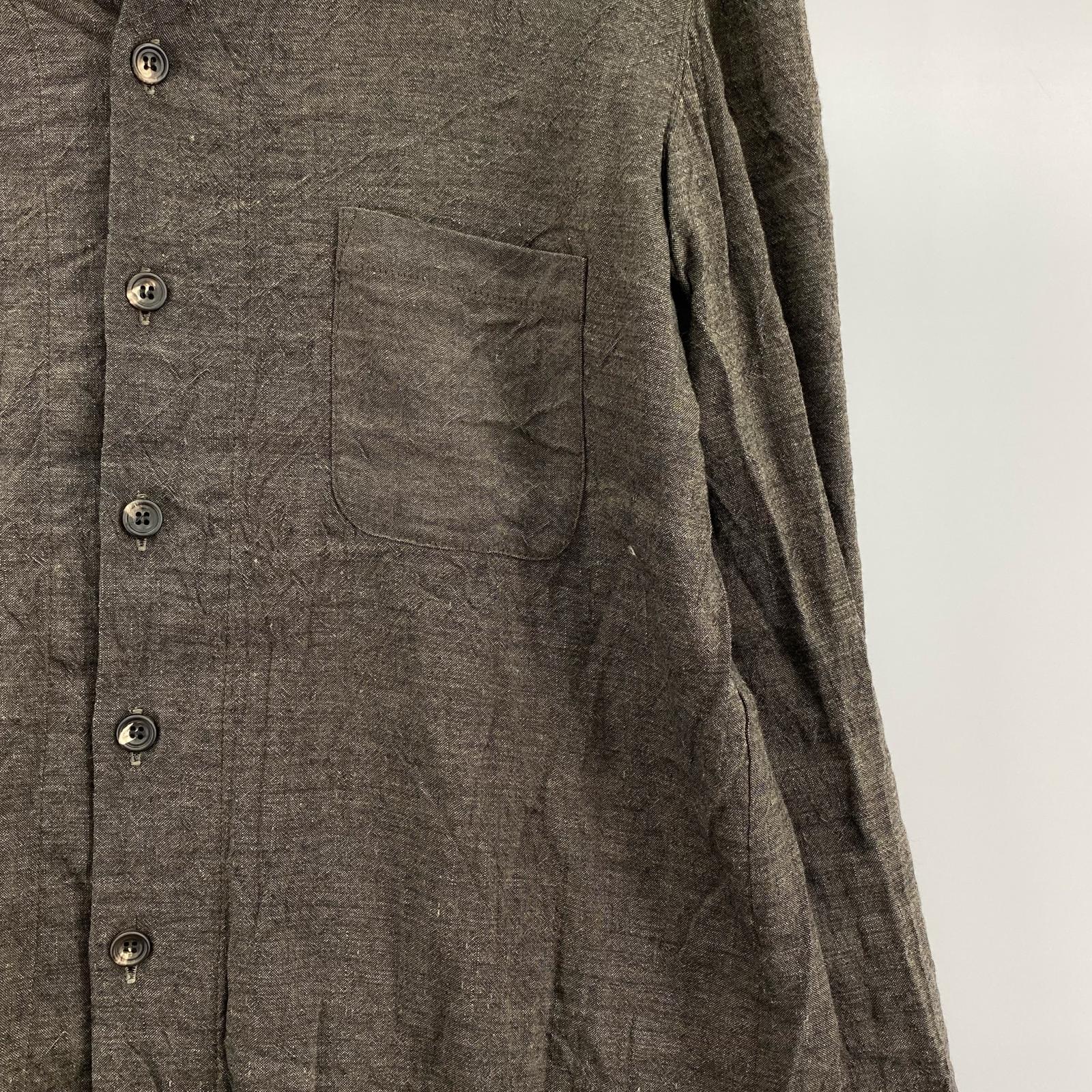 長袖シャツ DSECOND Linen Bamboo Shirt (L) L グレー