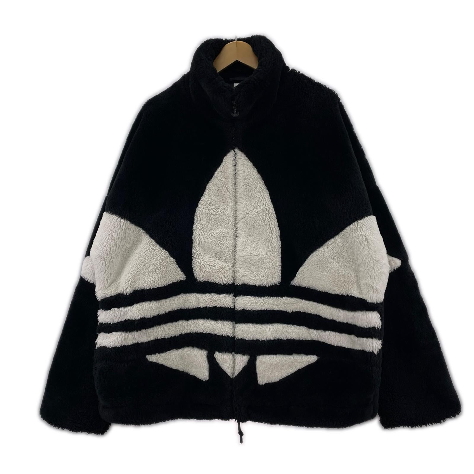 ジャケット ビッグ ロゴ ボアジャケット 黒 XL
