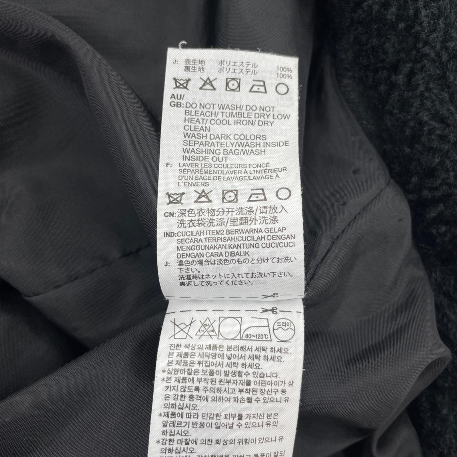 ジャケット ビッグ ロゴ ボアジャケット 黒 XL
