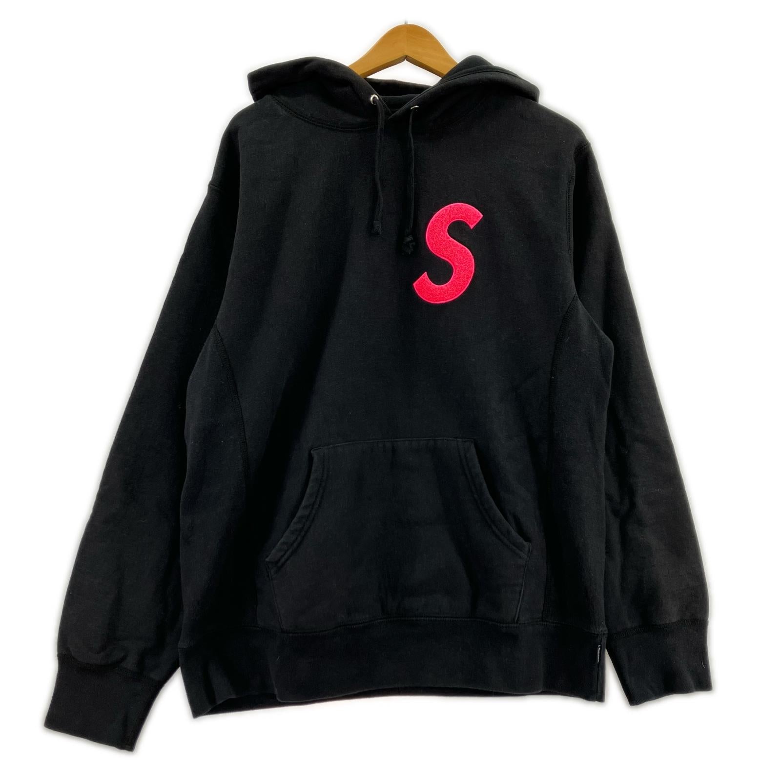 パーカー 20FW S LOGO HOODED SWEATSHIRT 黒 (M) M ブラック