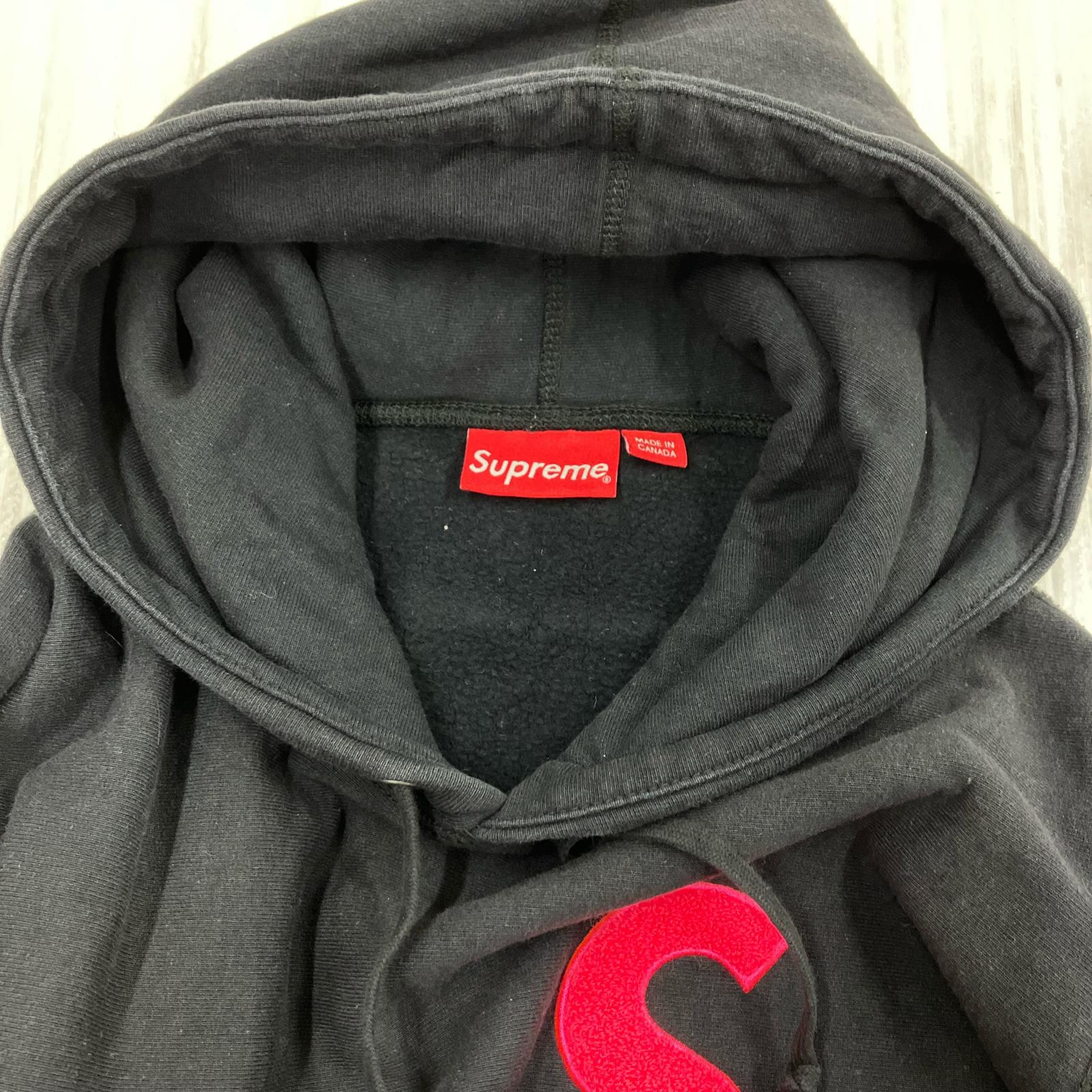 パーカー 20FW S LOGO HOODED SWEATSHIRT 黒 (M) M ブラック