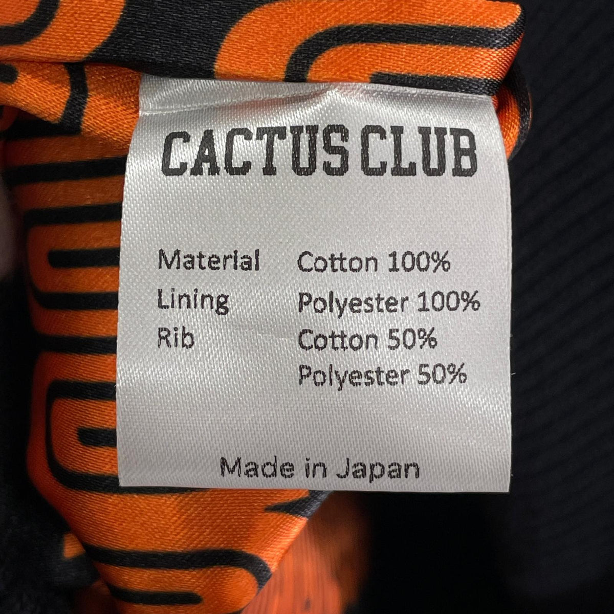 ブルゾン CACTUS CLUB ﾀﾞｰﾋﾞｰｼﾞｬｹｯﾄ BLK (1) 1 ブラック