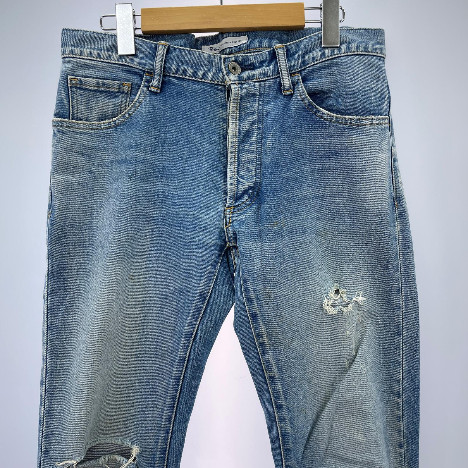デニムパンツ ﾀﾞﾒｰｼﾞ加工 M M ブルー