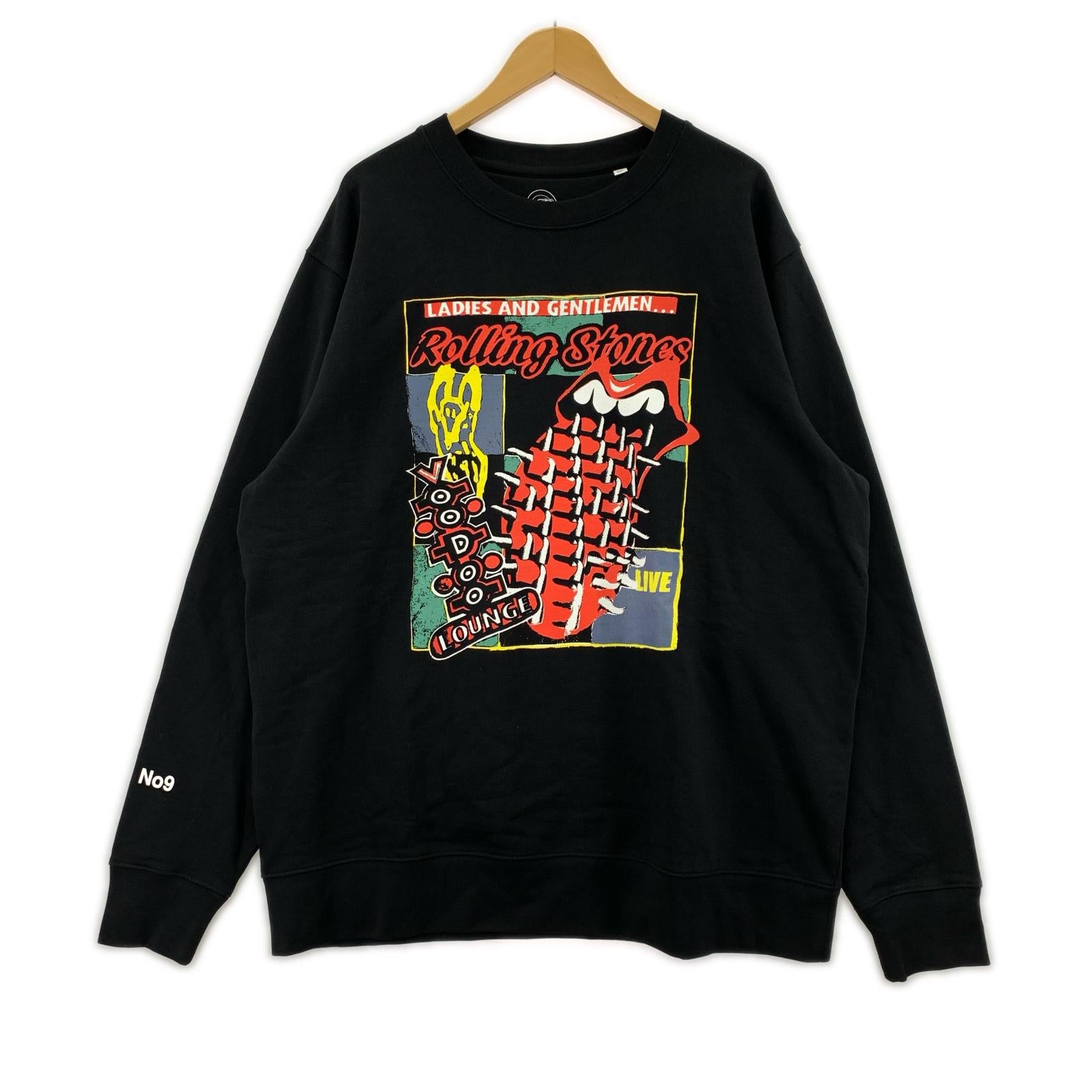 スウェット the rolling stones スパイクタン 黒 ブラック