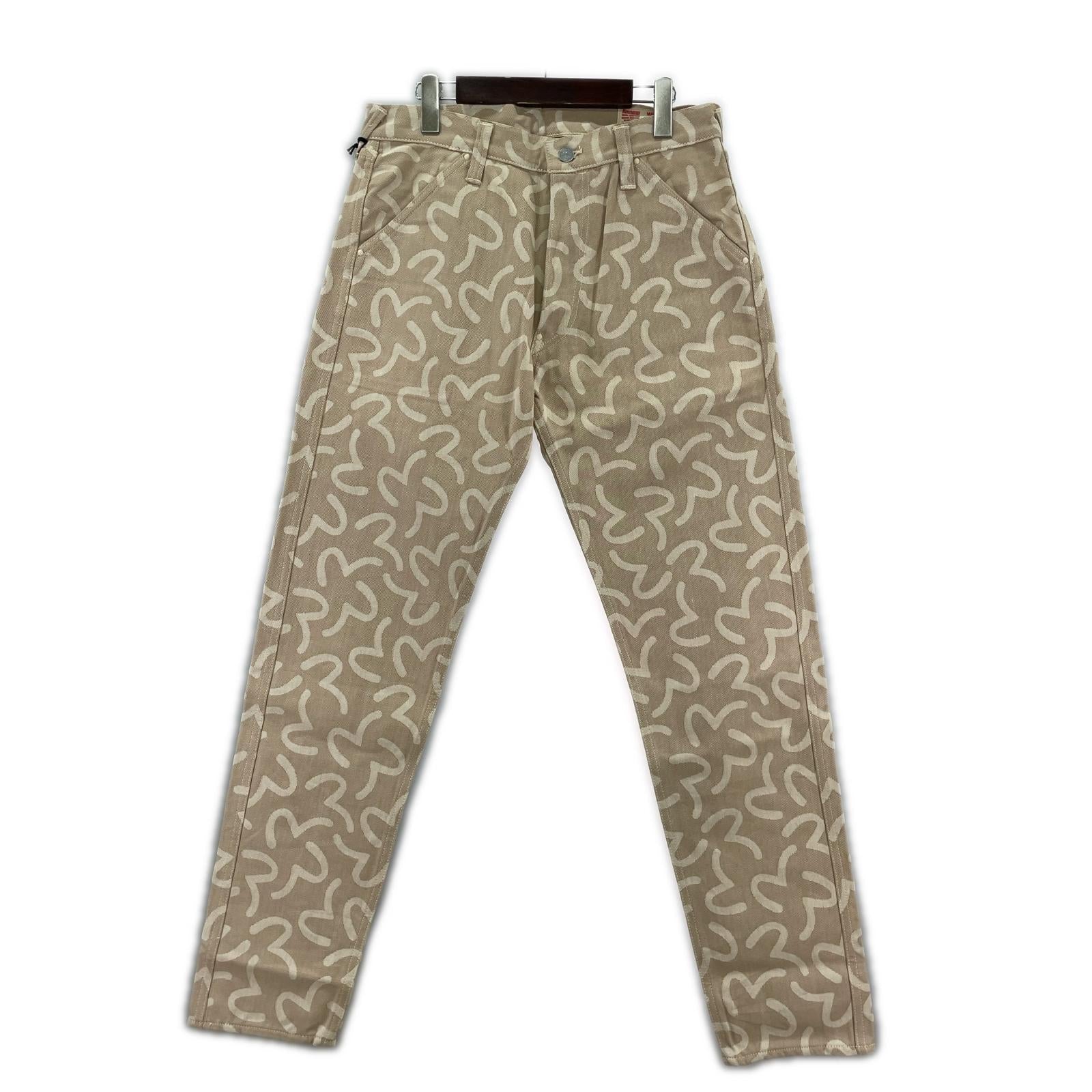 デニムパンツ Lot.5500 JACQUARD カモメ 総柄 ベージュ