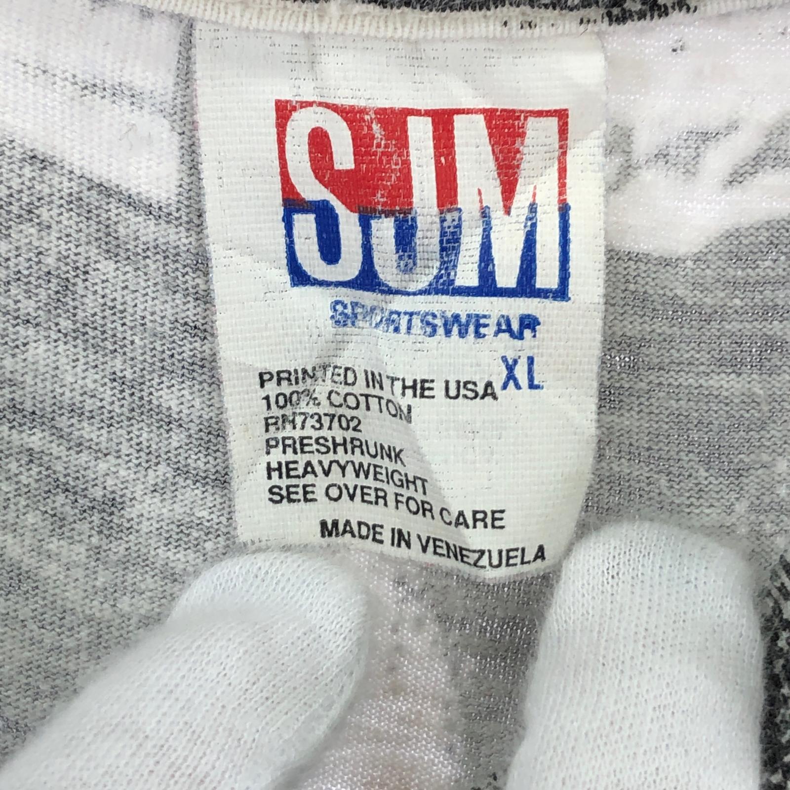 半袖Ｔシャツ 90s SJMボディ イェン・シッド 全面プリント (XL) ブラック