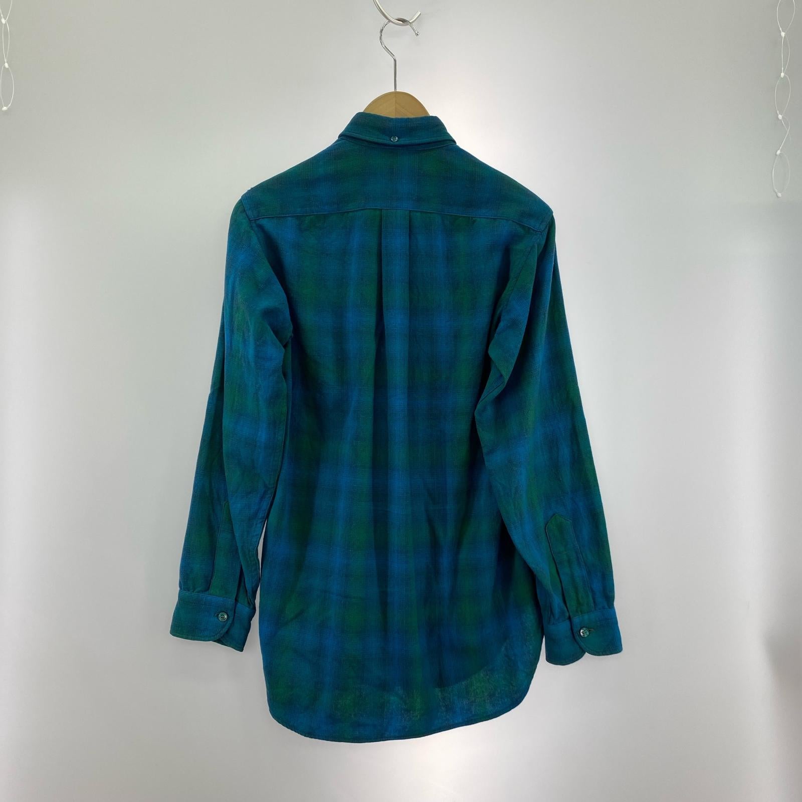 長袖シャツ 60s ボタンダウンシャツ S グリーン