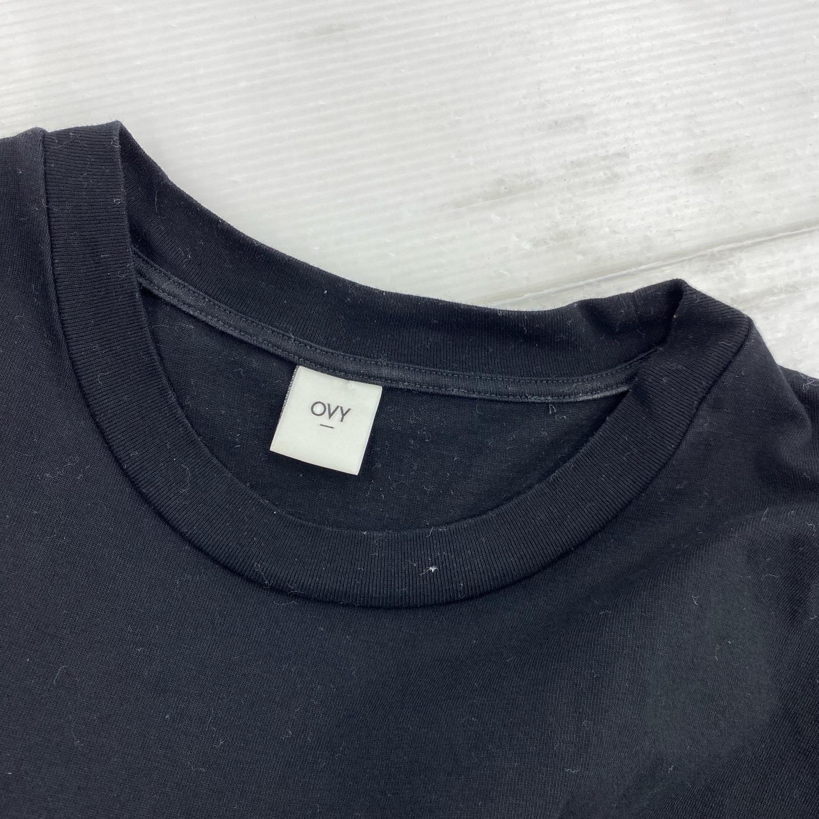 半袖Ｔシャツ OVY Embroidery Cotton Wide T-shirt L ブラック