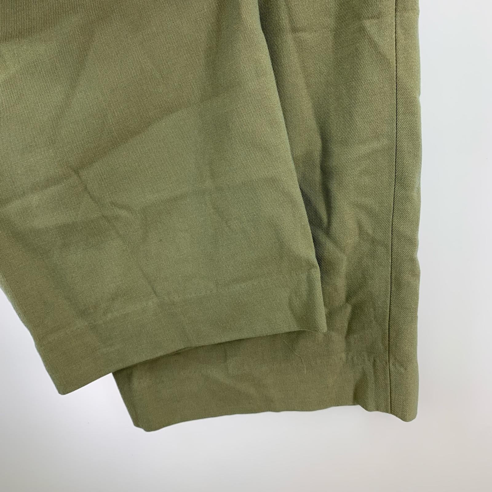 パンツ DOUBLE PLEATED TROUSERS オリーブ 2