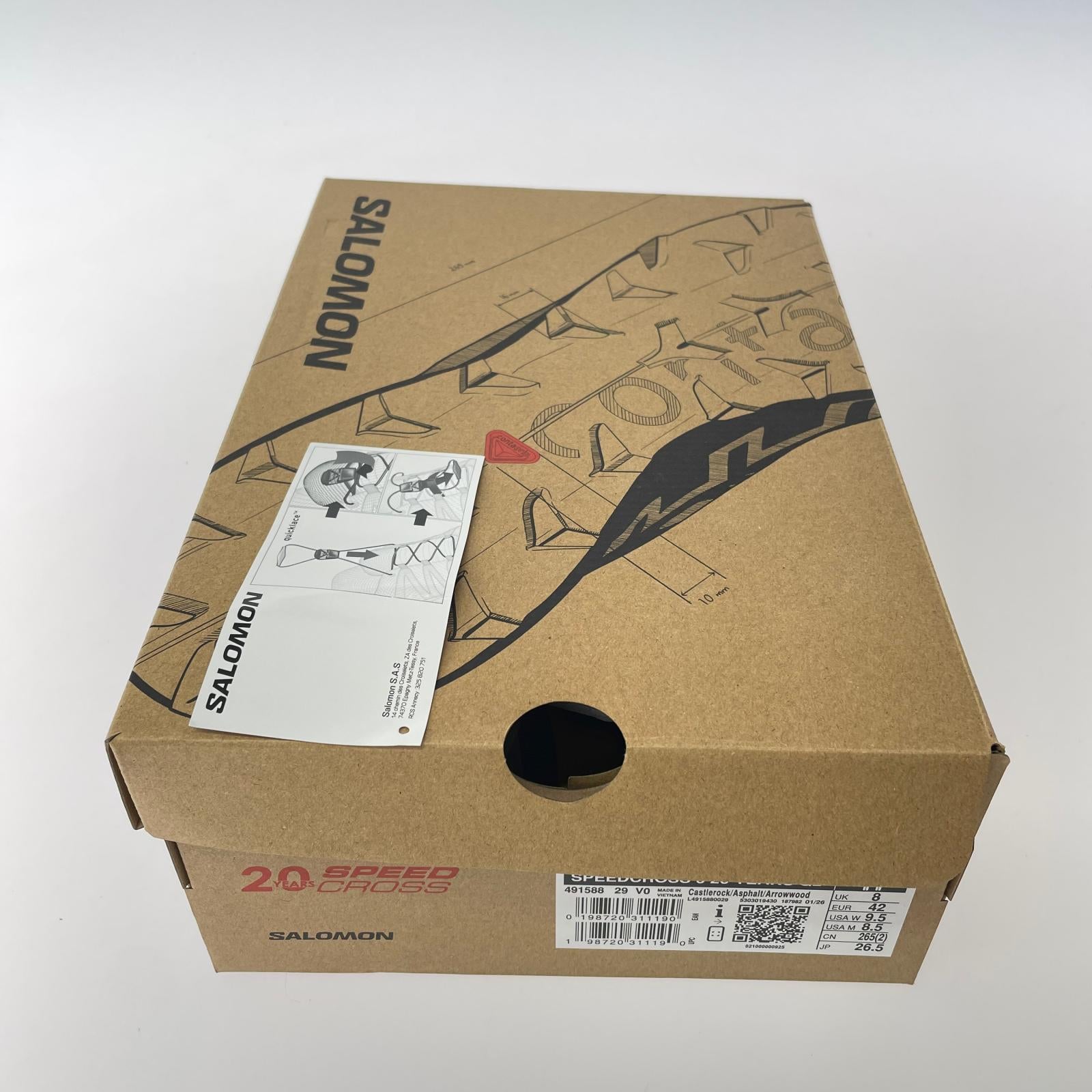 スニーカー SALOMON SPEEDCROSS 6 20 YEARS Q2 (26.5) 26.5cm (US8 1/2 UK8 EU43) グレー