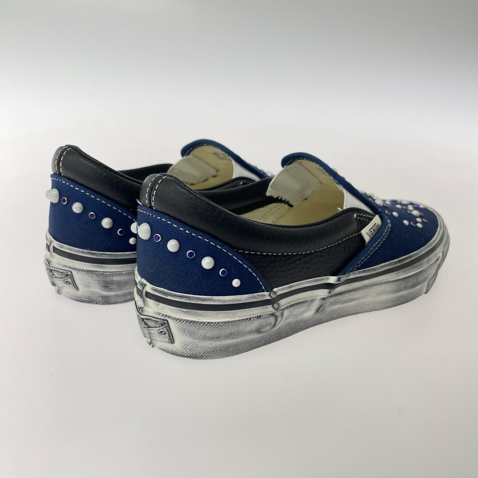 スニーカー VANS LX Classic Slip-on 98 紺 (26) 26cm (US8 UK7 1/2 EU42) ネイビー