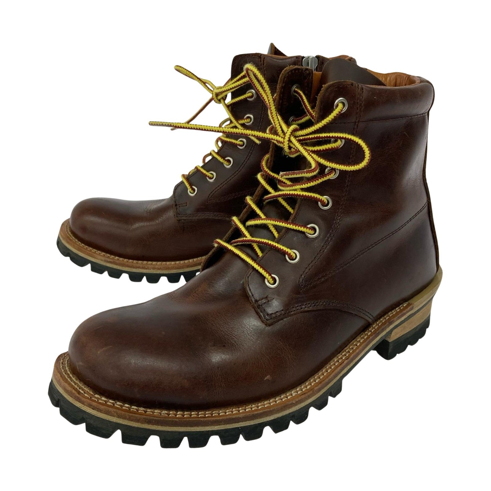 ブーツ SLOW WEAR Plain MID Boots OB-8593R (M) ブラウン