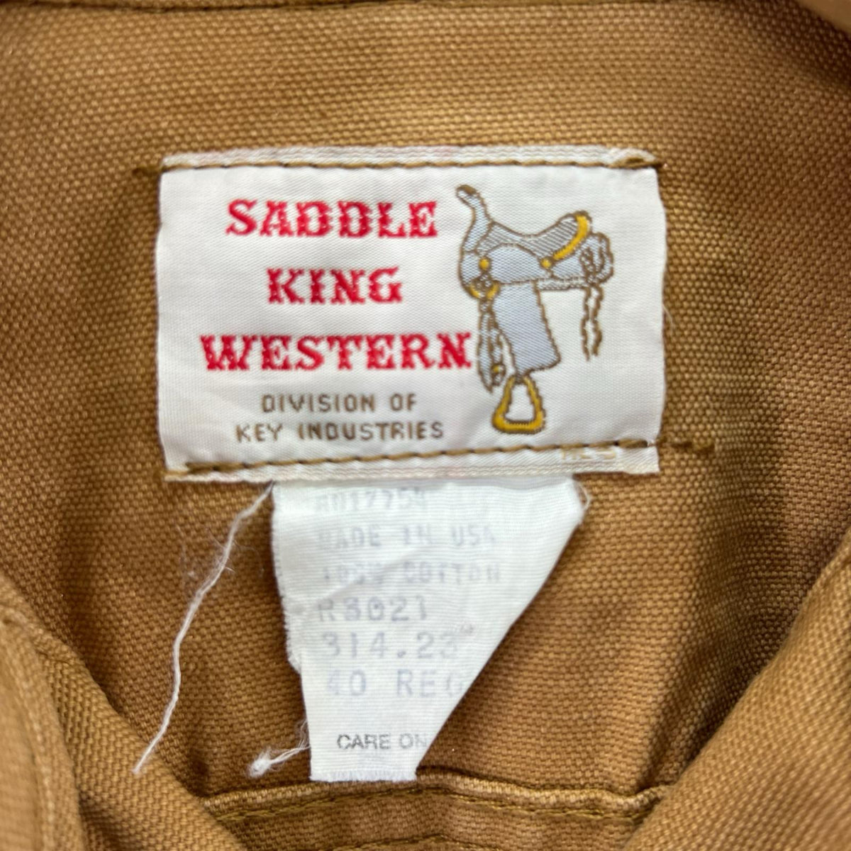 ジャケット SADDLE KING WESTERN ﾀﾞｯｸ ﾄﾗｯｶｰ 茶(40) 40 ブラウン