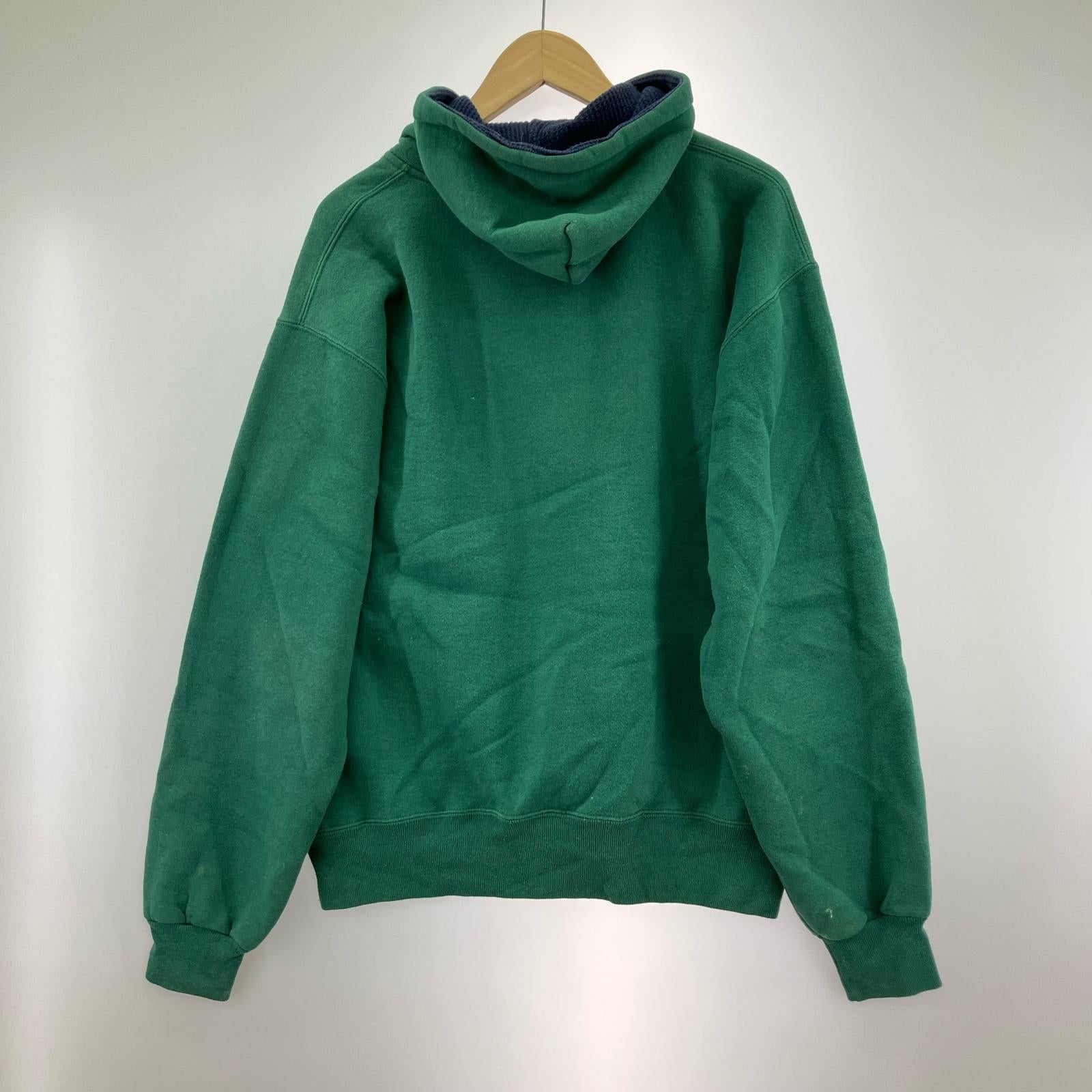 パーカー RUSSELL ハーフボタン 緑 (L) L