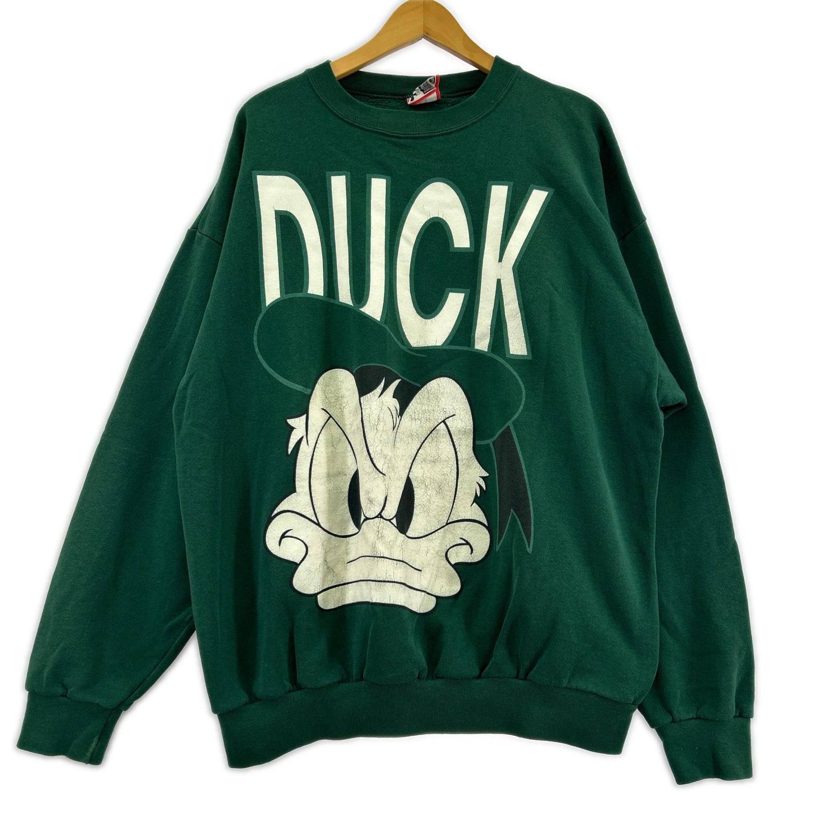 スウェット 90s ドナルドダック 緑
