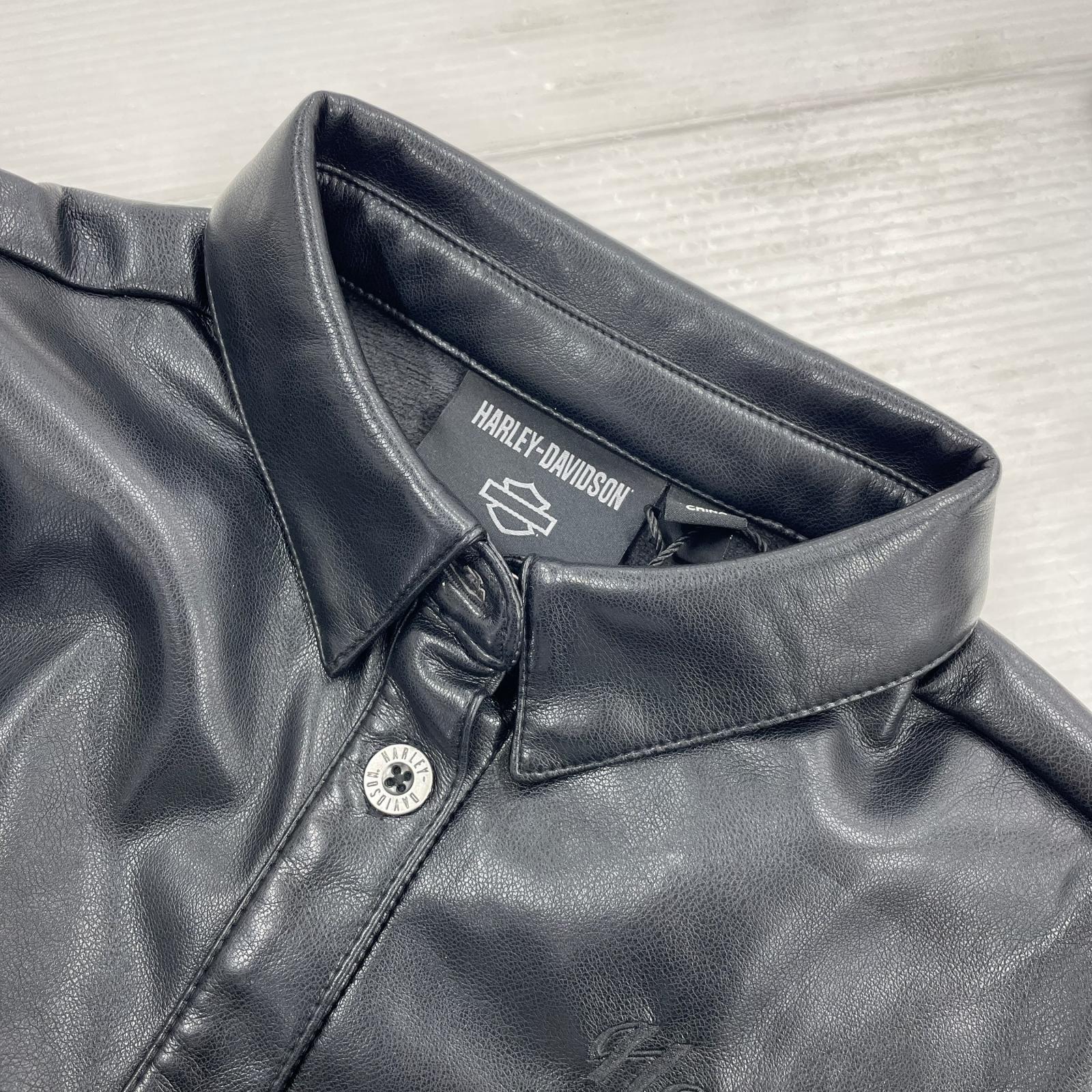 長袖シャツ ﾒﾀﾘｯｸﾀﾞｶﾞｰﾚｻﾞｰﾌｪｲｸｼｬﾂ S BLK S ブラック