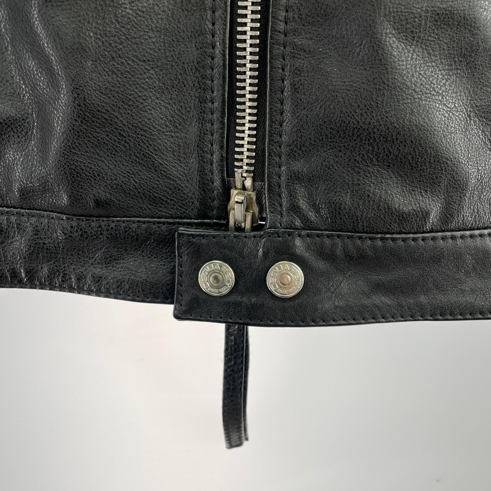 ジャケット DSQUARED2 11SS バイカー シングルライダースジャケット 44 ブラック 44 ブラック