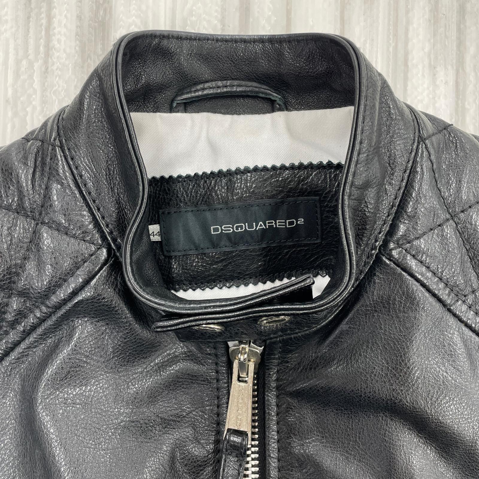 ジャケット DSQUARED2 11SS バイカー シングルライダースジャケット 44 ブラック 44 ブラック