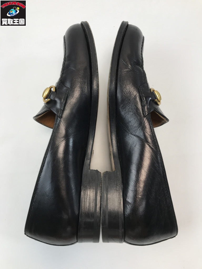 GUCCI レザー ホースビット ローファー 黒 41 110-0183