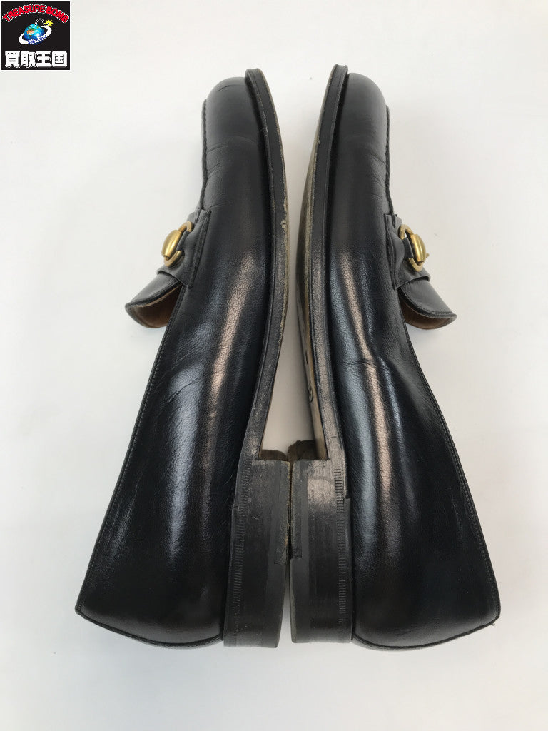 GUCCI レザー ホースビット ローファー 黒 41 110-0183
