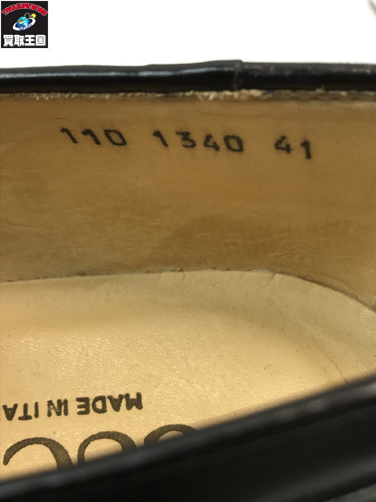 GUCCI レザー タッセル ローファー 黒 41 110-1340