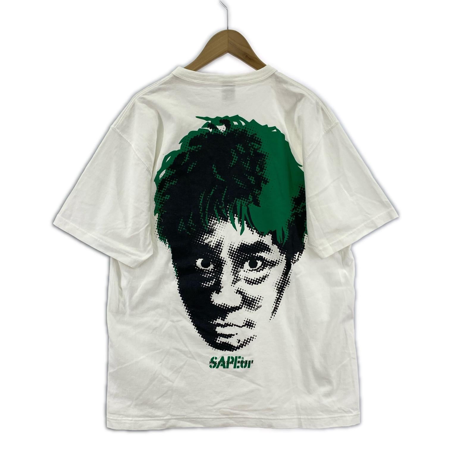 半袖Ｔシャツ ×浜田雅功 S/Sカットソー ホワイト/グリーン L ホワイト