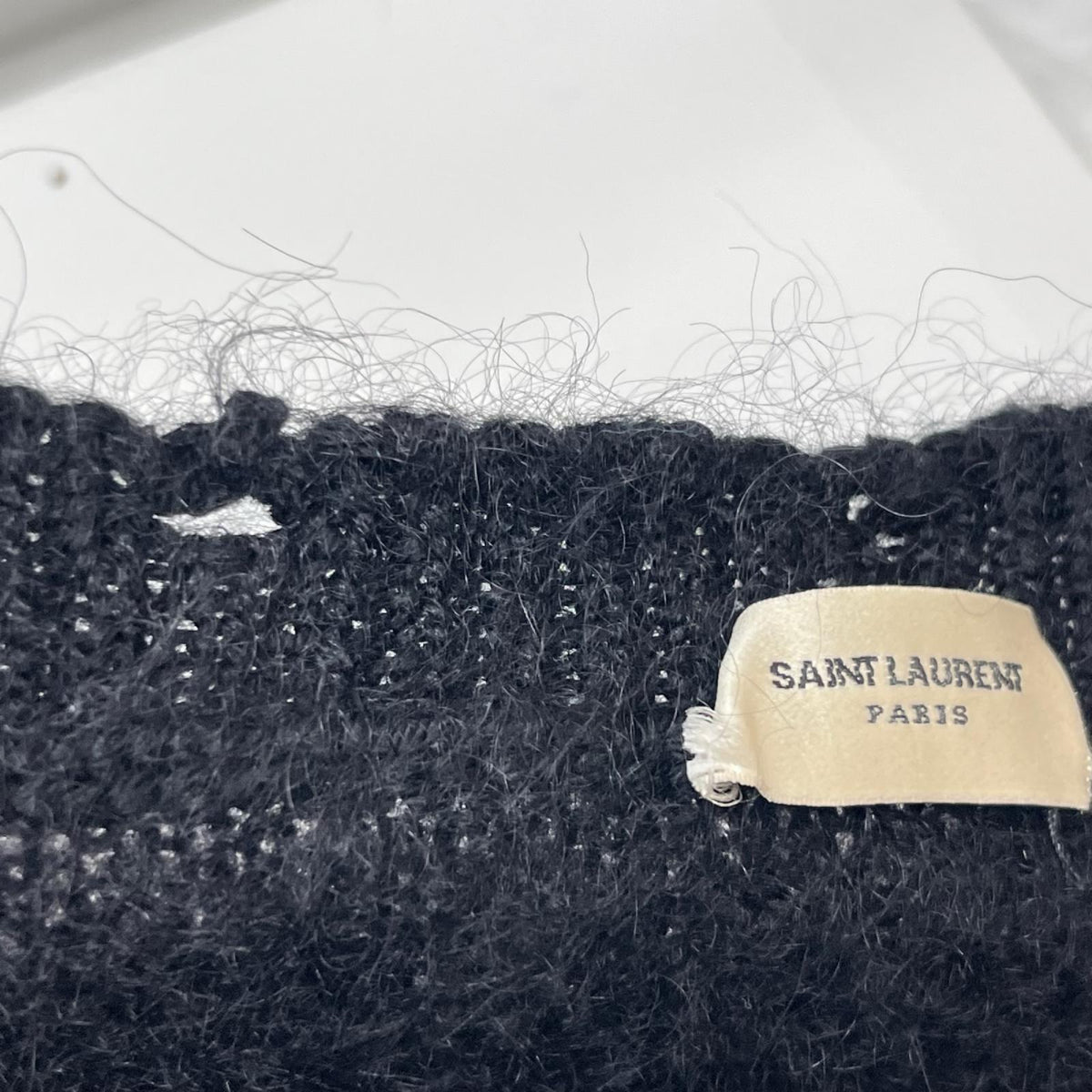 SAINT LAURENT/22AW/ﾓﾍｱﾆｯﾄ/ﾌﾞﾗｯｸ LL