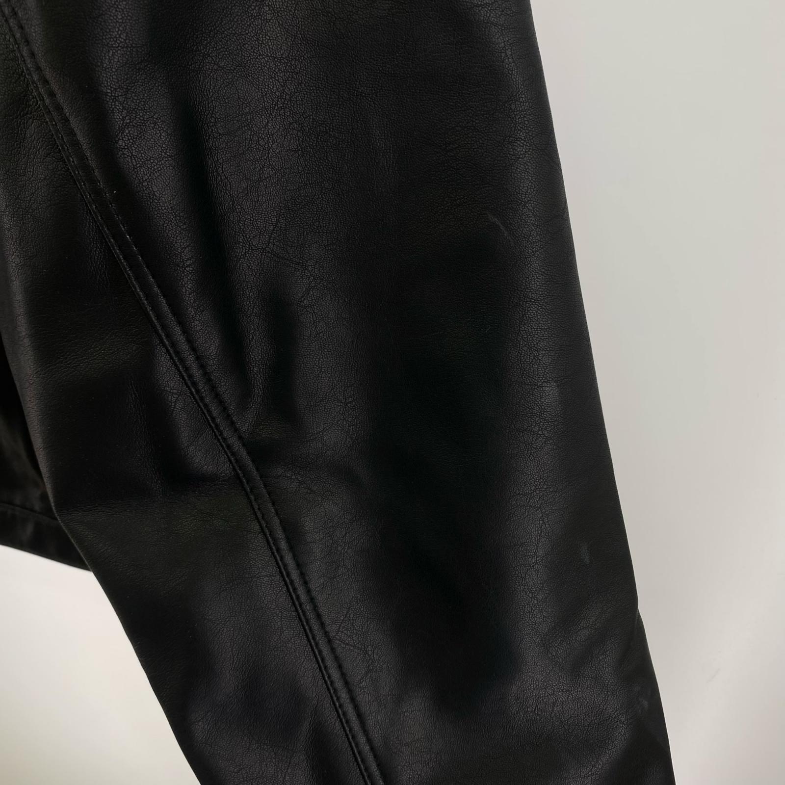 ジャケット フェイクレザー 黒 XL ブラック