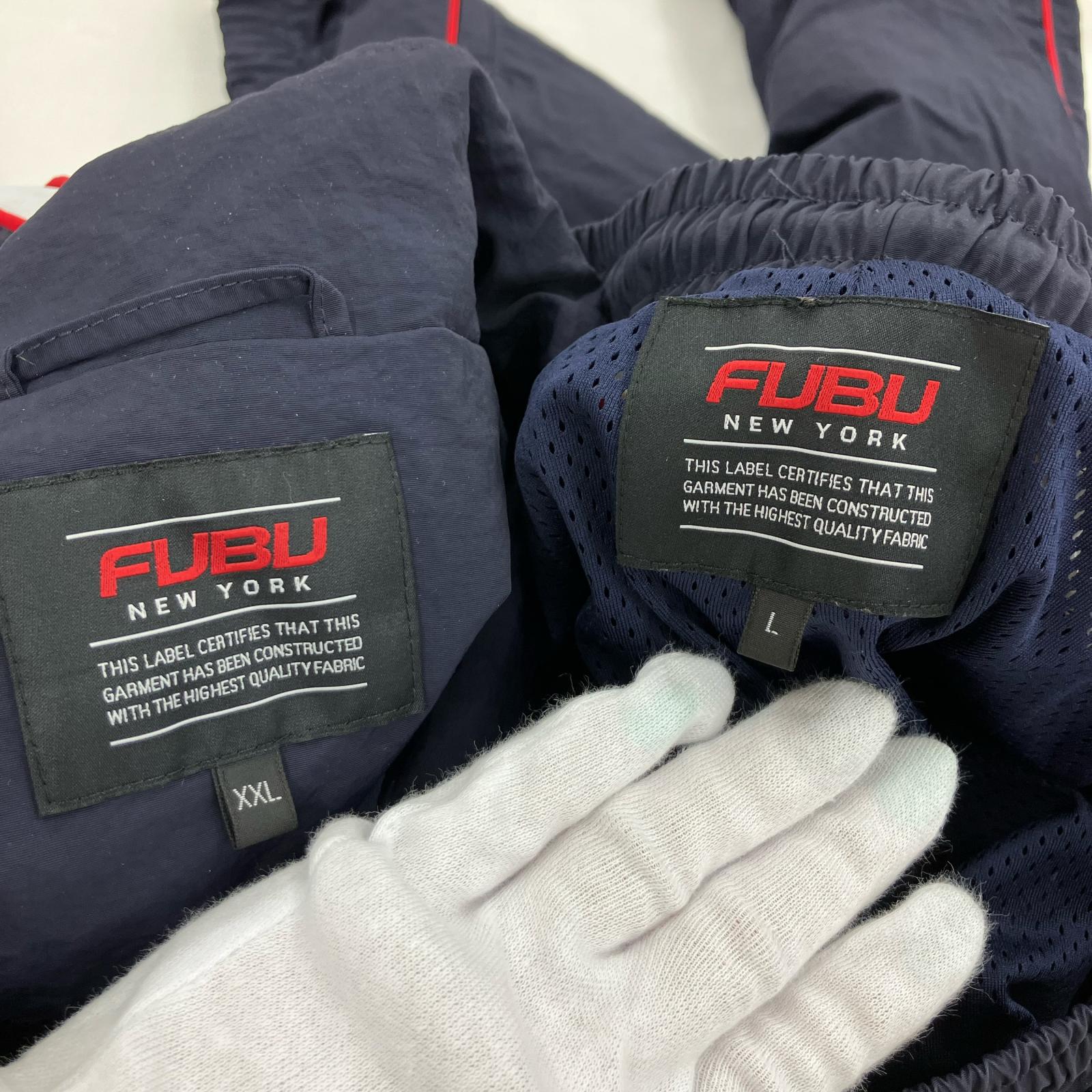 セットアップ FUBU ナイロン セットアップ 紺