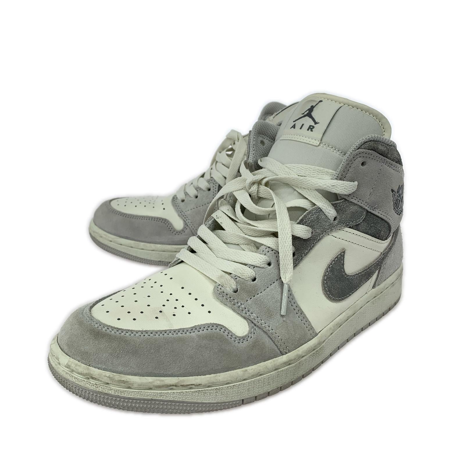 スニーカー Air Jordan 1 ホワイト/グレー 27.5cm (US9 1/2 UK9 EU45) ホワイト