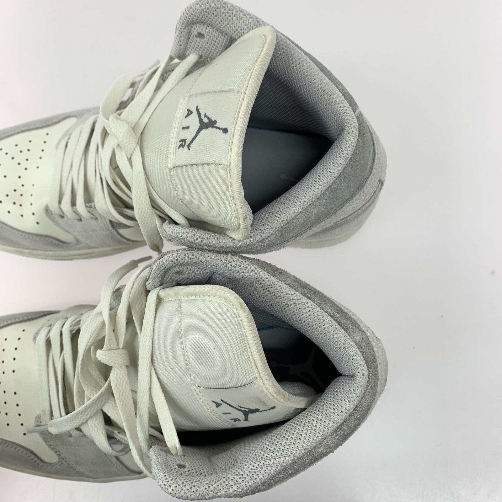 スニーカー Air Jordan 1 ホワイト/グレー 27.5cm (US9 1/2 UK9 EU45) ホワイト