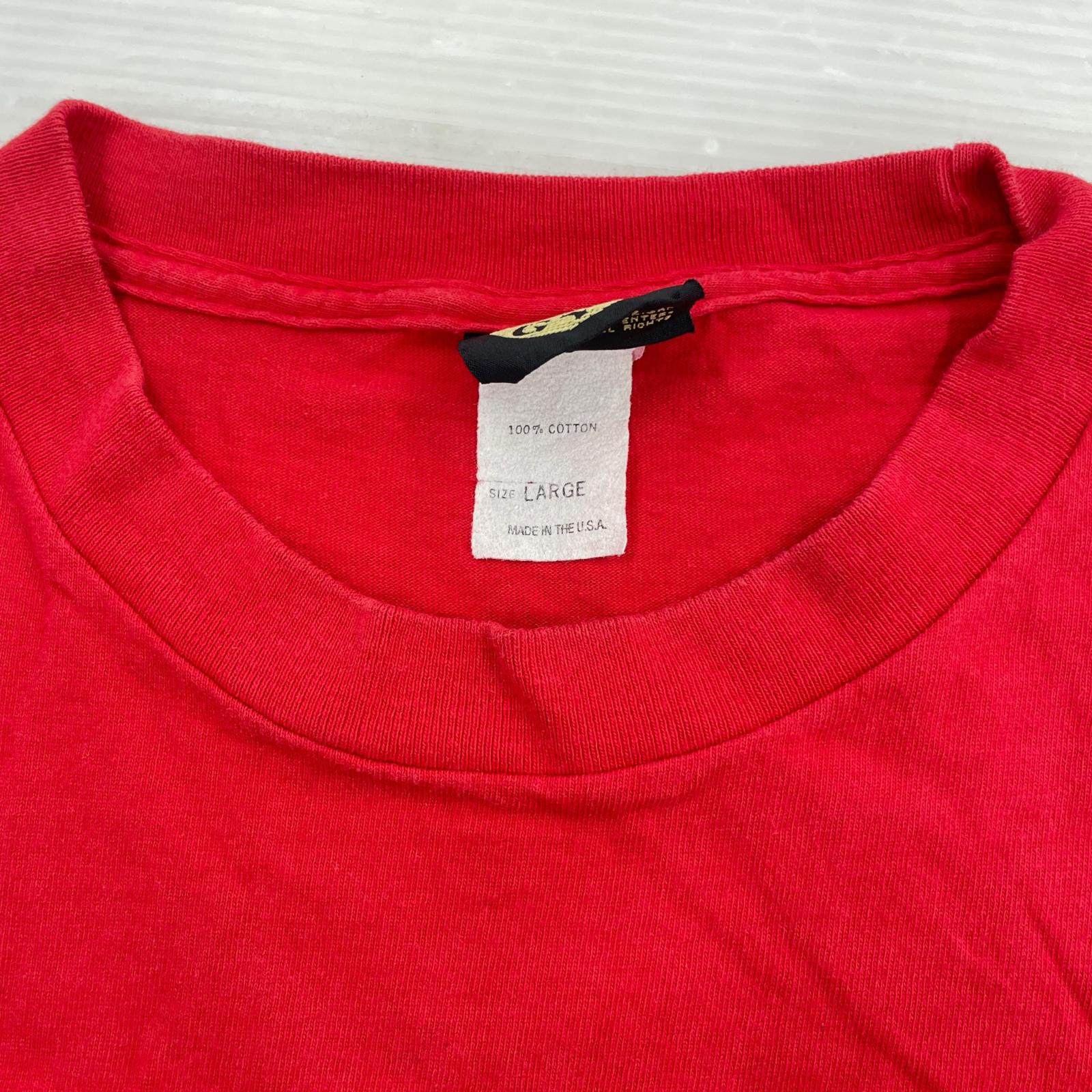 半袖Ｔシャツ 90s USA製 GOLD'S GYM レッド（L) L レッド