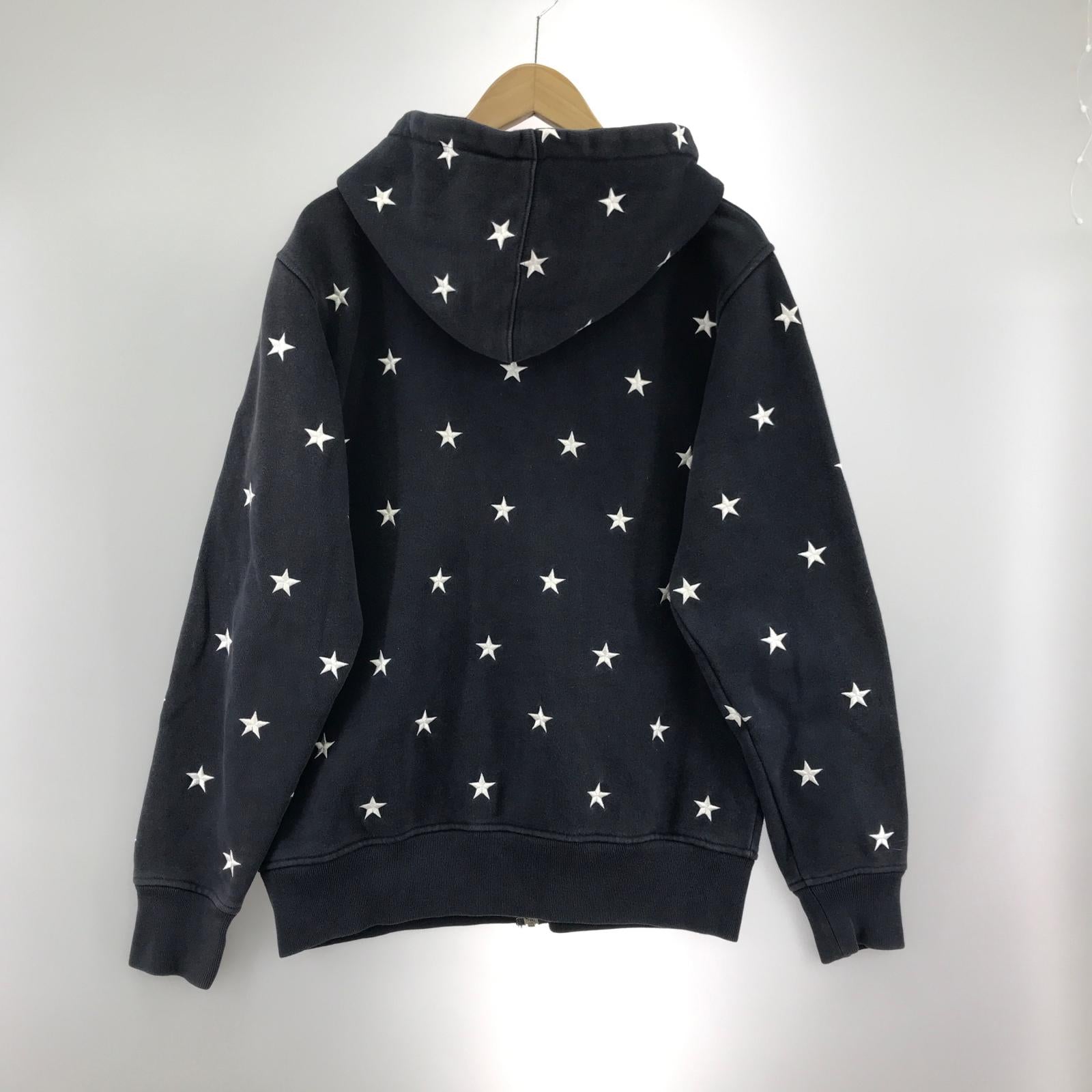 パーカー 09AW Stars Zip Up Hoodie M ネイビー