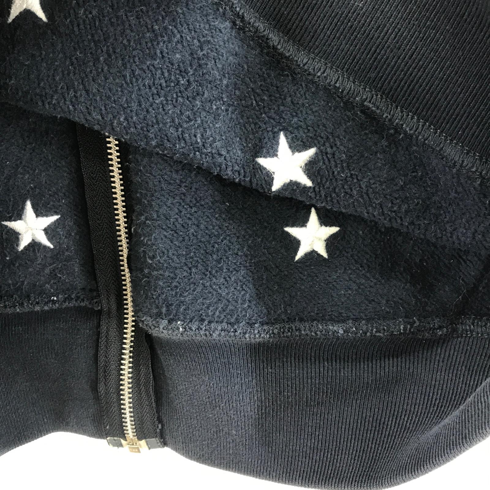 パーカー 09AW Stars Zip Up Hoodie M ネイビー