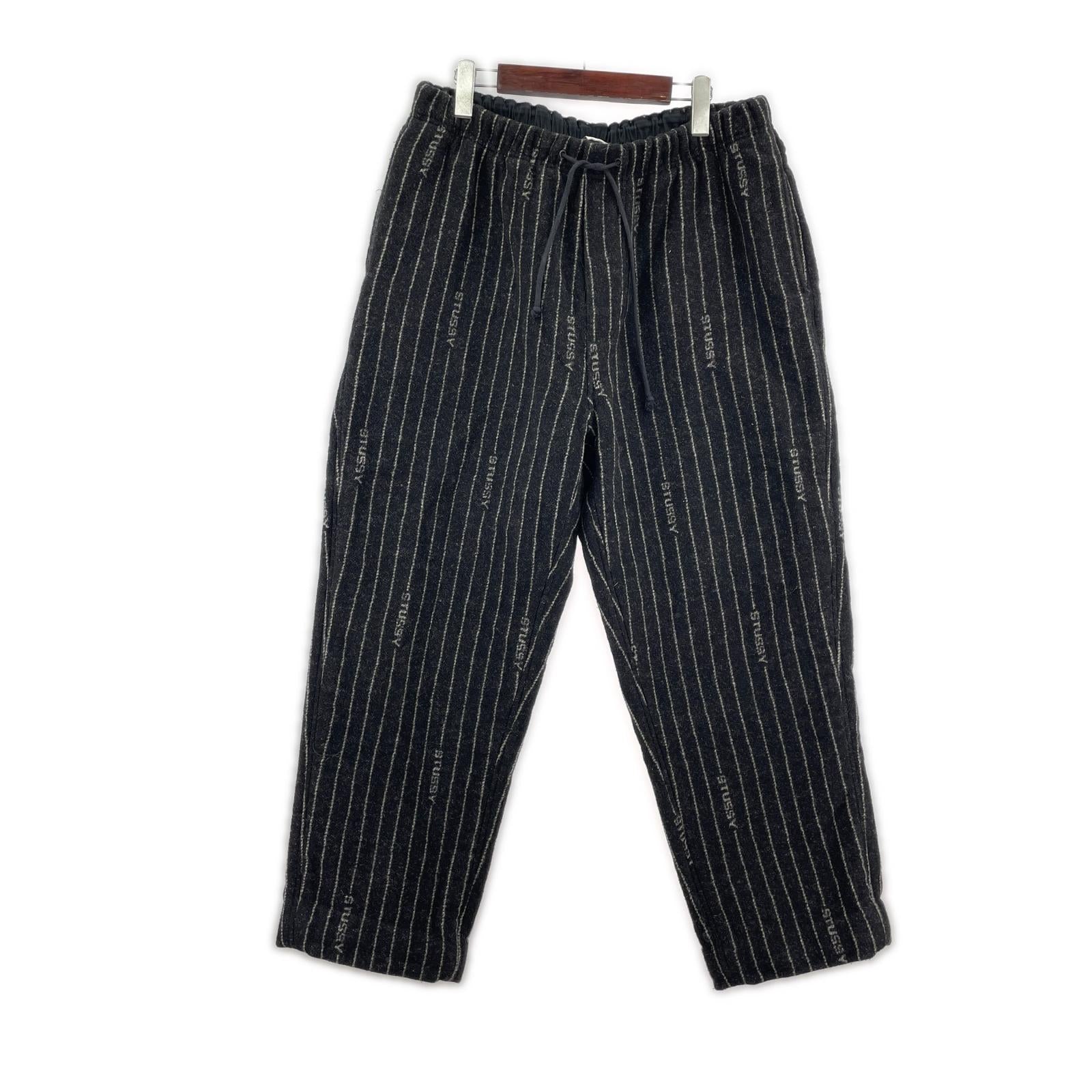 パンツ STUSSY×NIKE STRIPE WOOL PANTS　L L ブラック