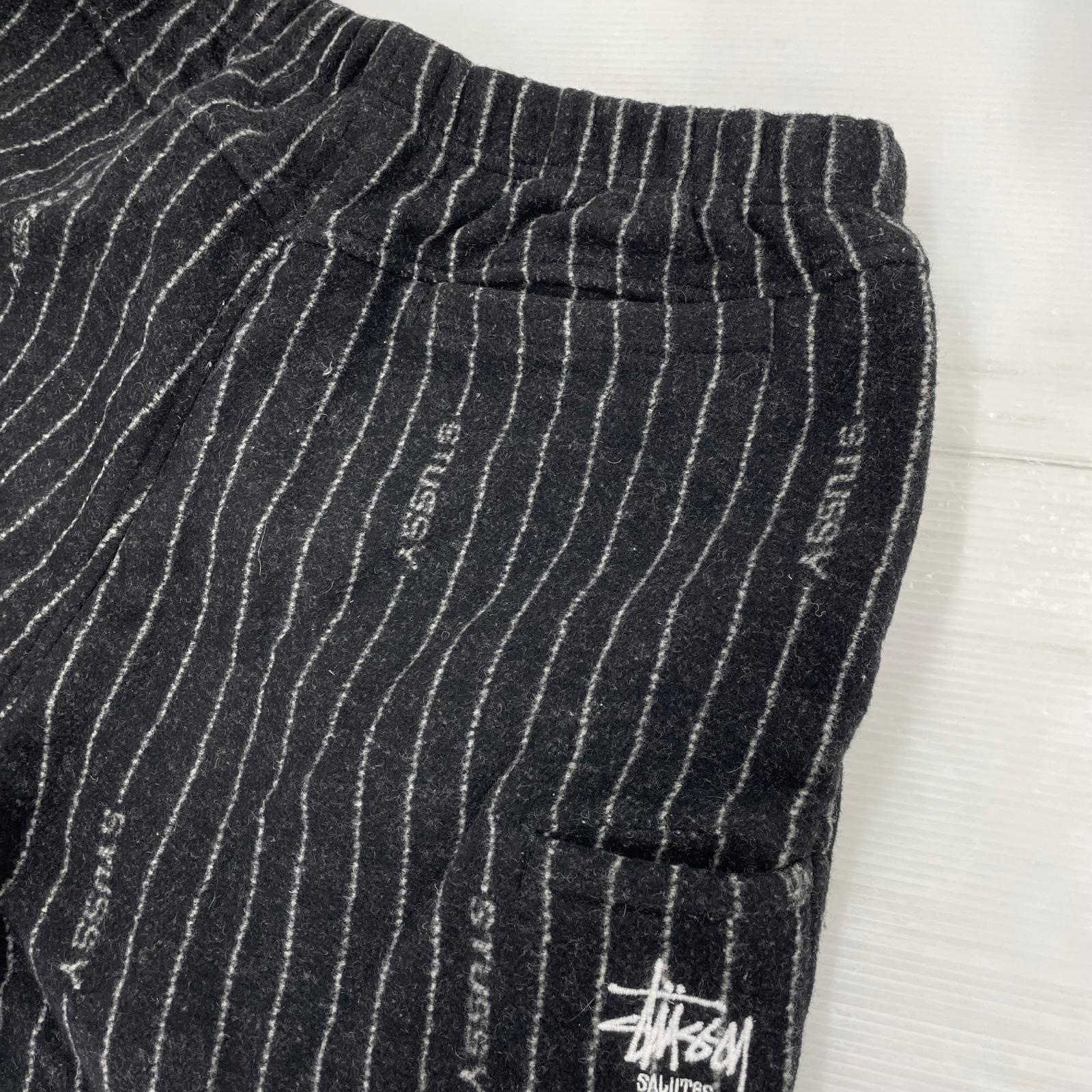 パンツ STUSSY×NIKE STRIPE WOOL PANTS　L L ブラック