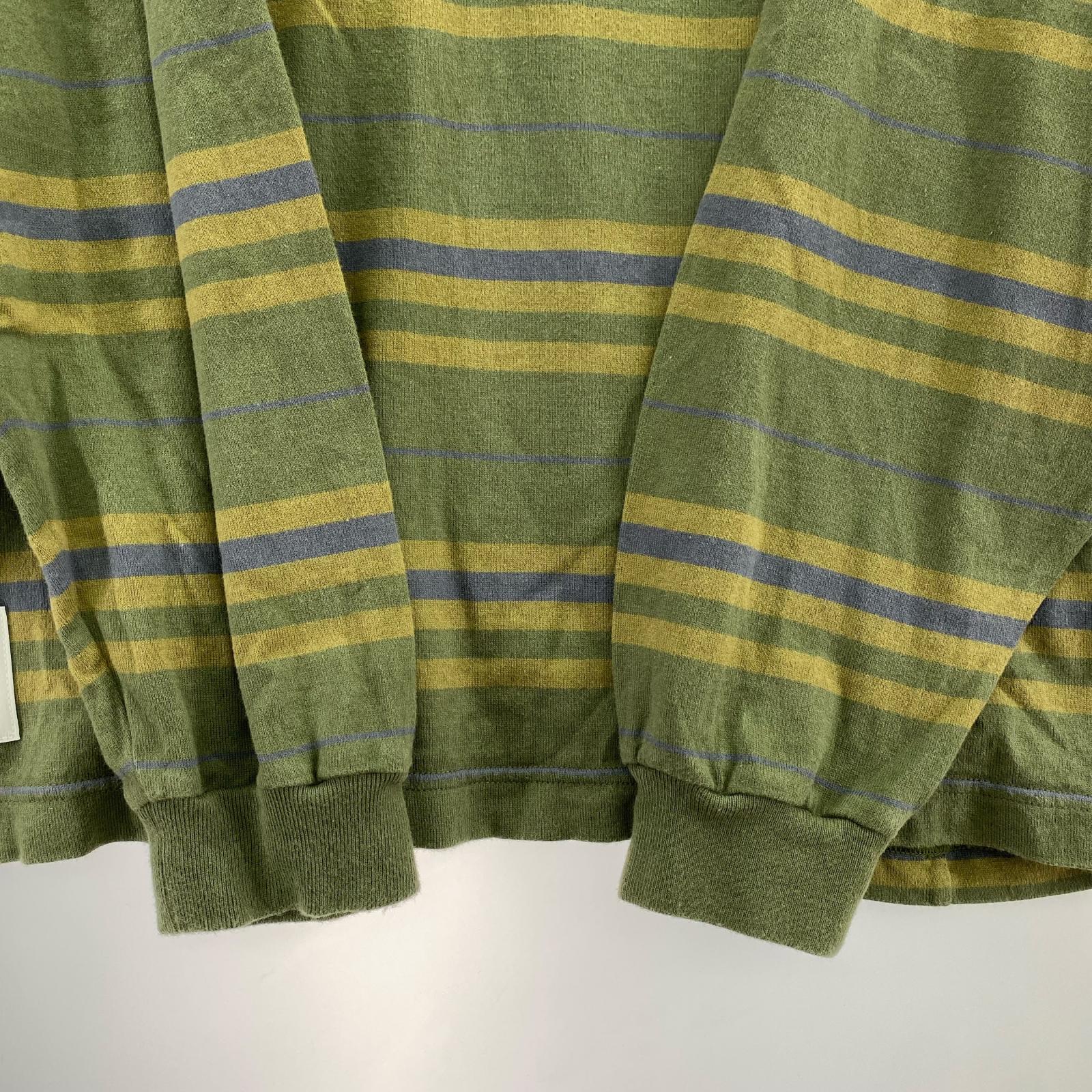 長袖Ｔシャツ 23SS BDY 02 / LS / COTTON. TEXTILE. ボーダー グリーン