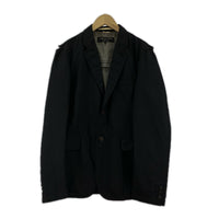 テーラードジャケット HOMME PLUS 黒 PM-J097 M 90s ポリ縮ジャケット M ブラック