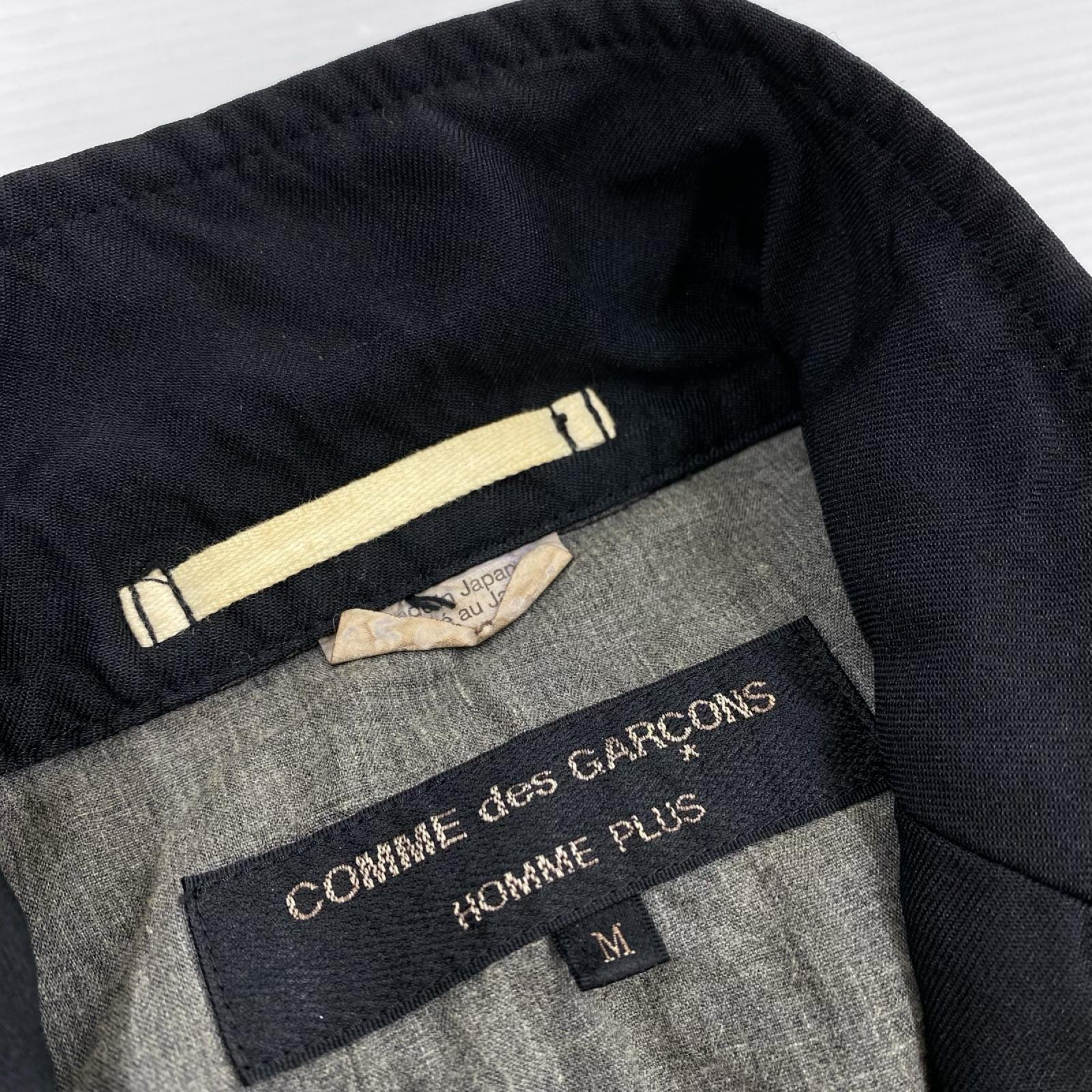 テーラードジャケット HOMME PLUS 黒 PM-J097 M 90s ポリ縮ジャケット M ブラック