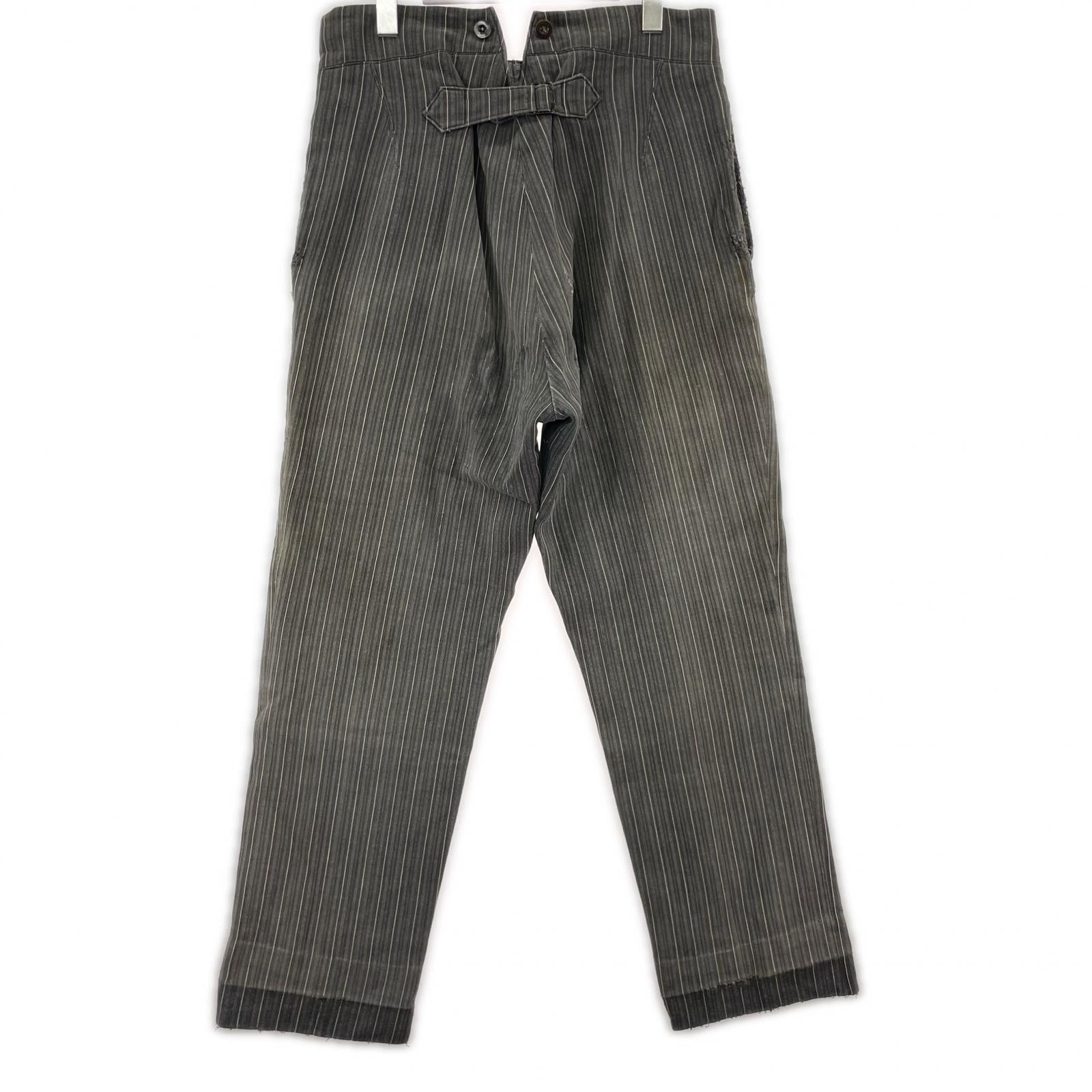 パンツ EURO ファーマーズパンツ 針シンチ ストライプ GRY () グレー
