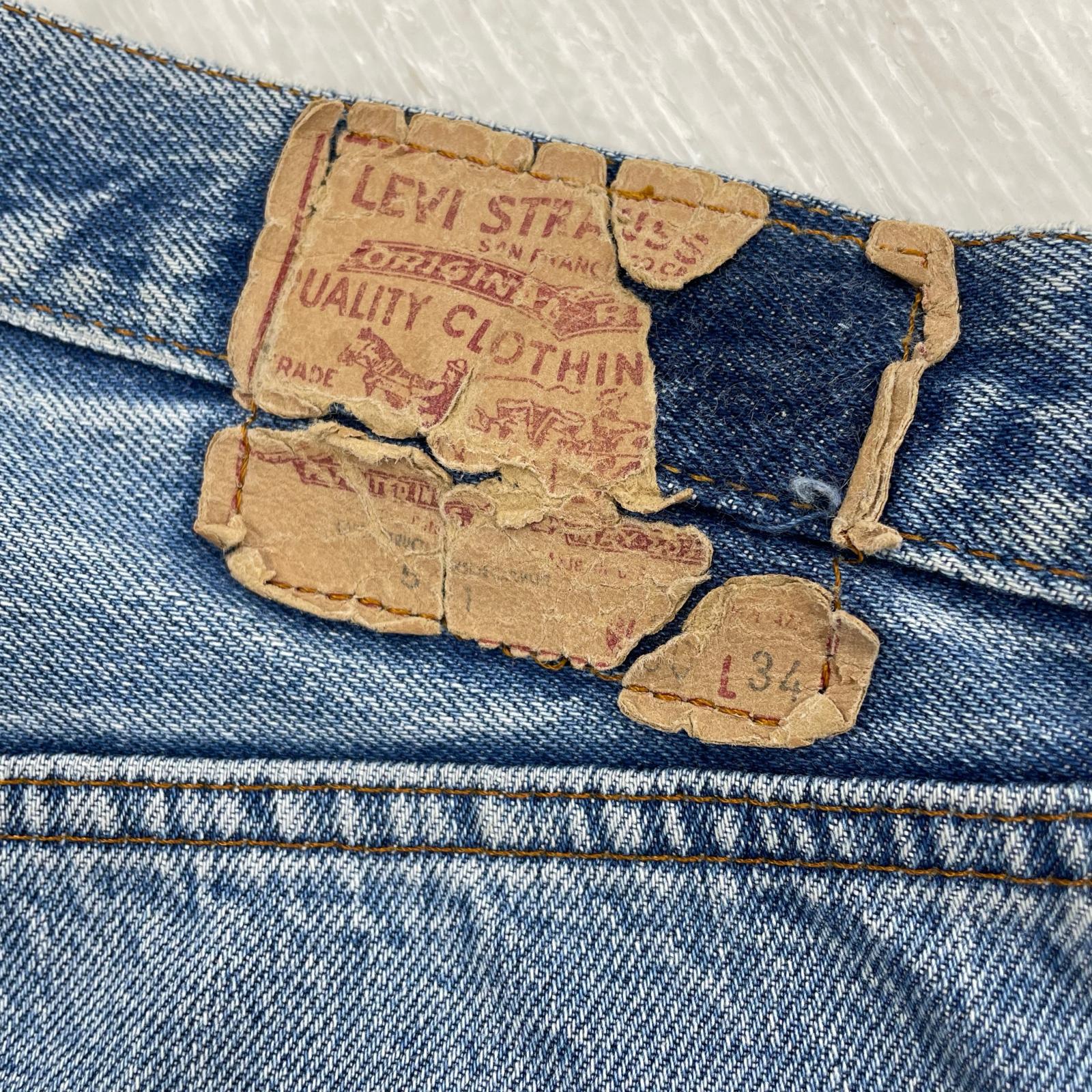デニムパンツ 80s 501 ボタン裏558 デニム　収縮率10％ 30 ブルー