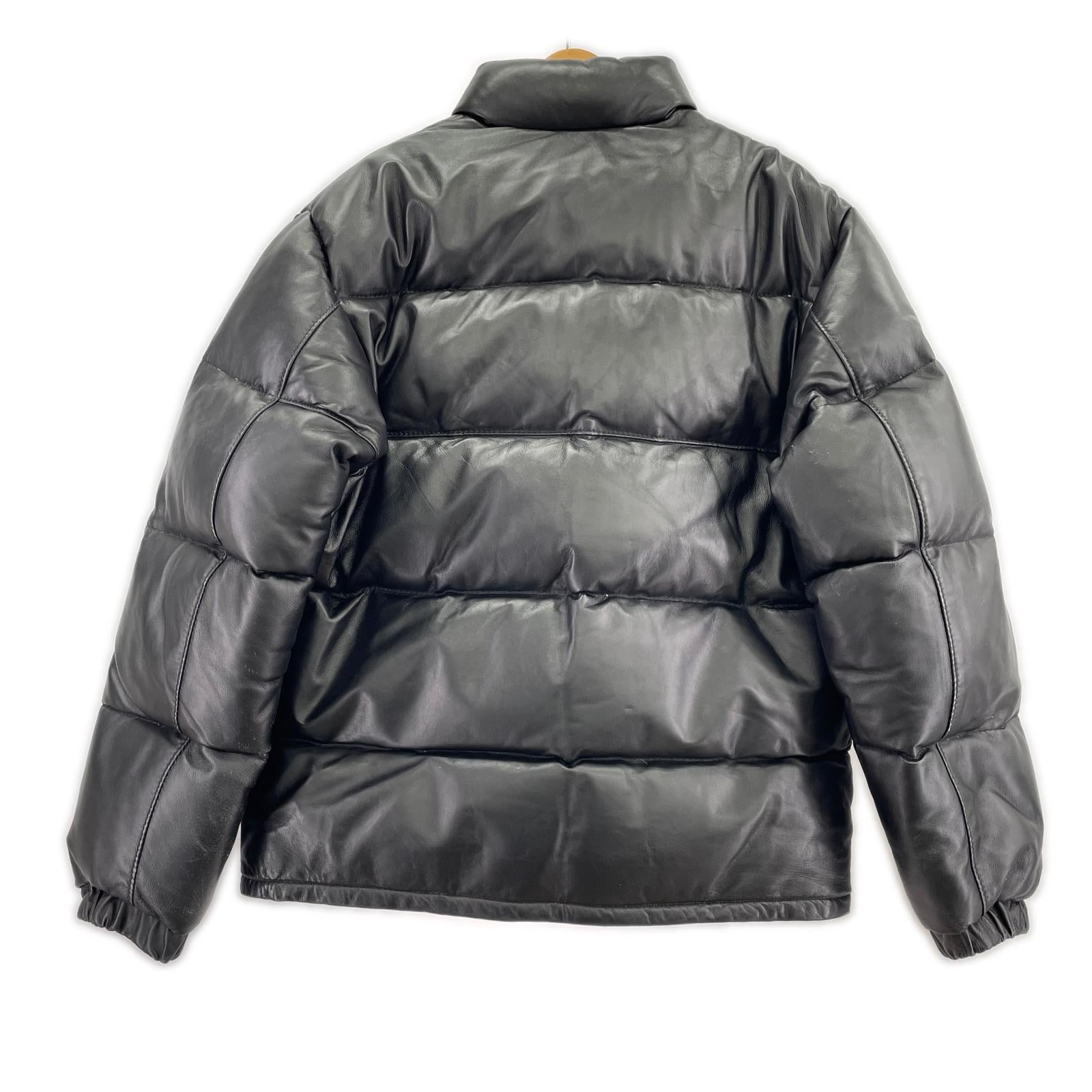 ダウンジャケット Schott レザーダウンジャケット Made In USA 38 38 ブラック