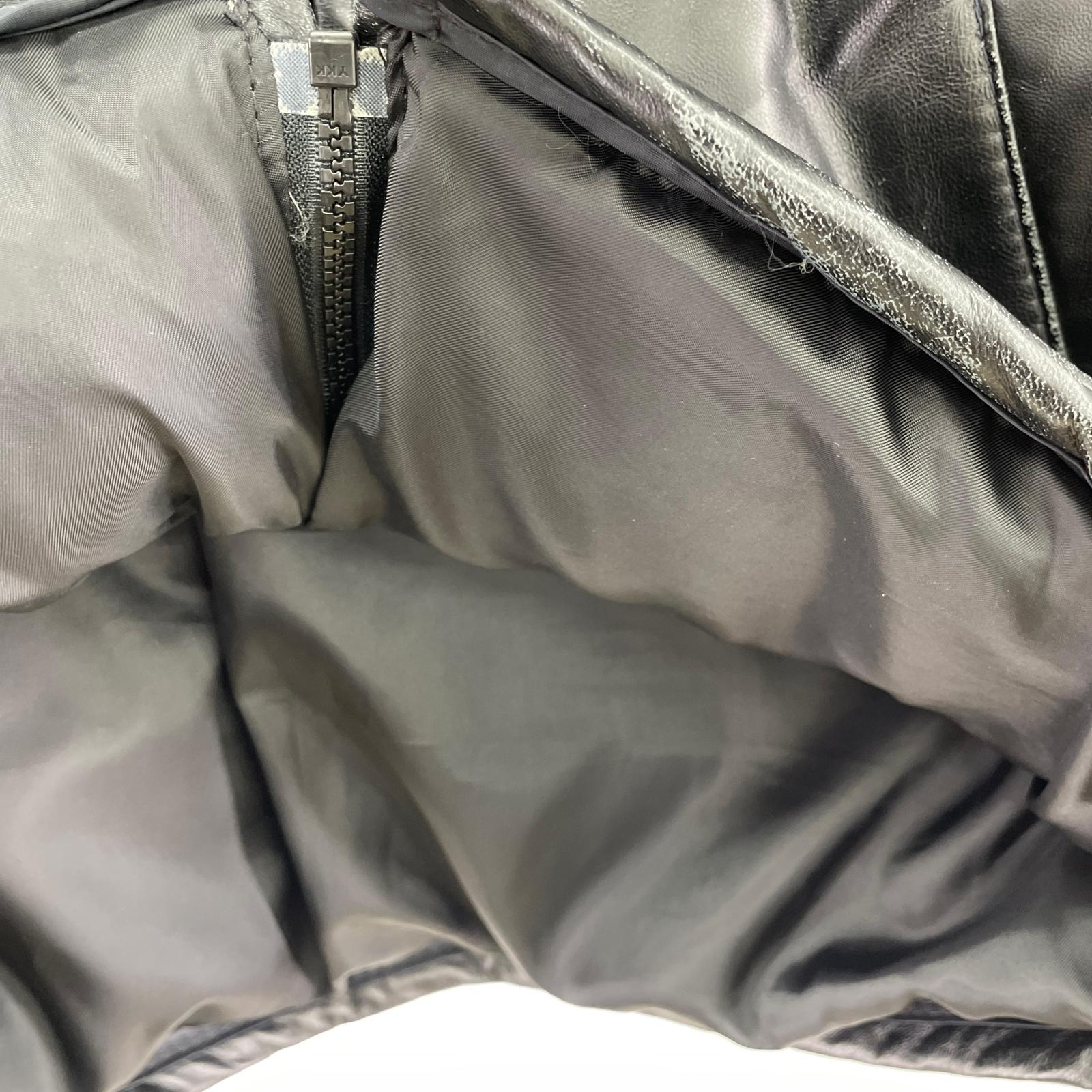 ダウンジャケット Schott レザーダウンジャケット Made In USA 38 38 ブラック